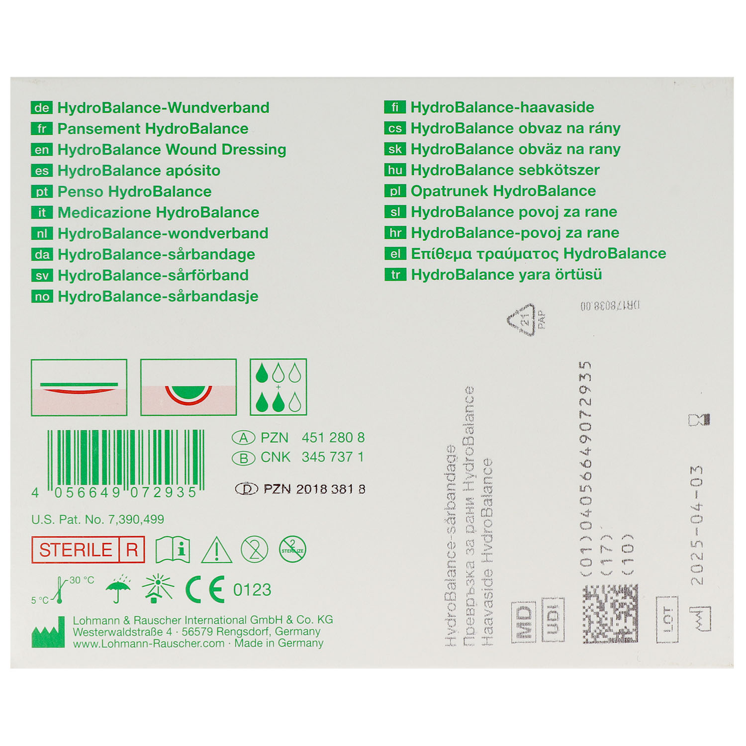Suprasorb X Pro HydroBalance-Wundverband, sterile Wundauflage