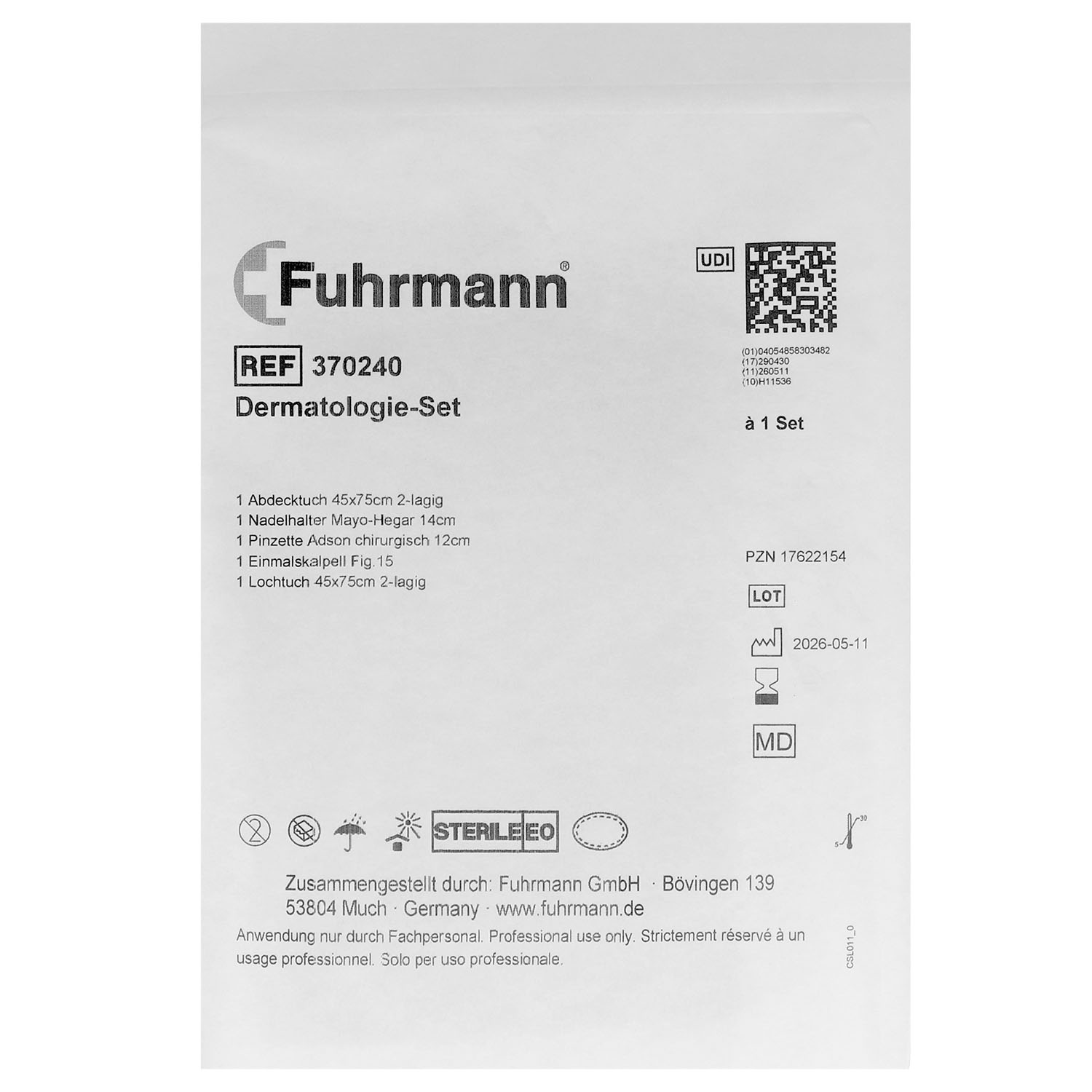 Dermatologie-Set, steril