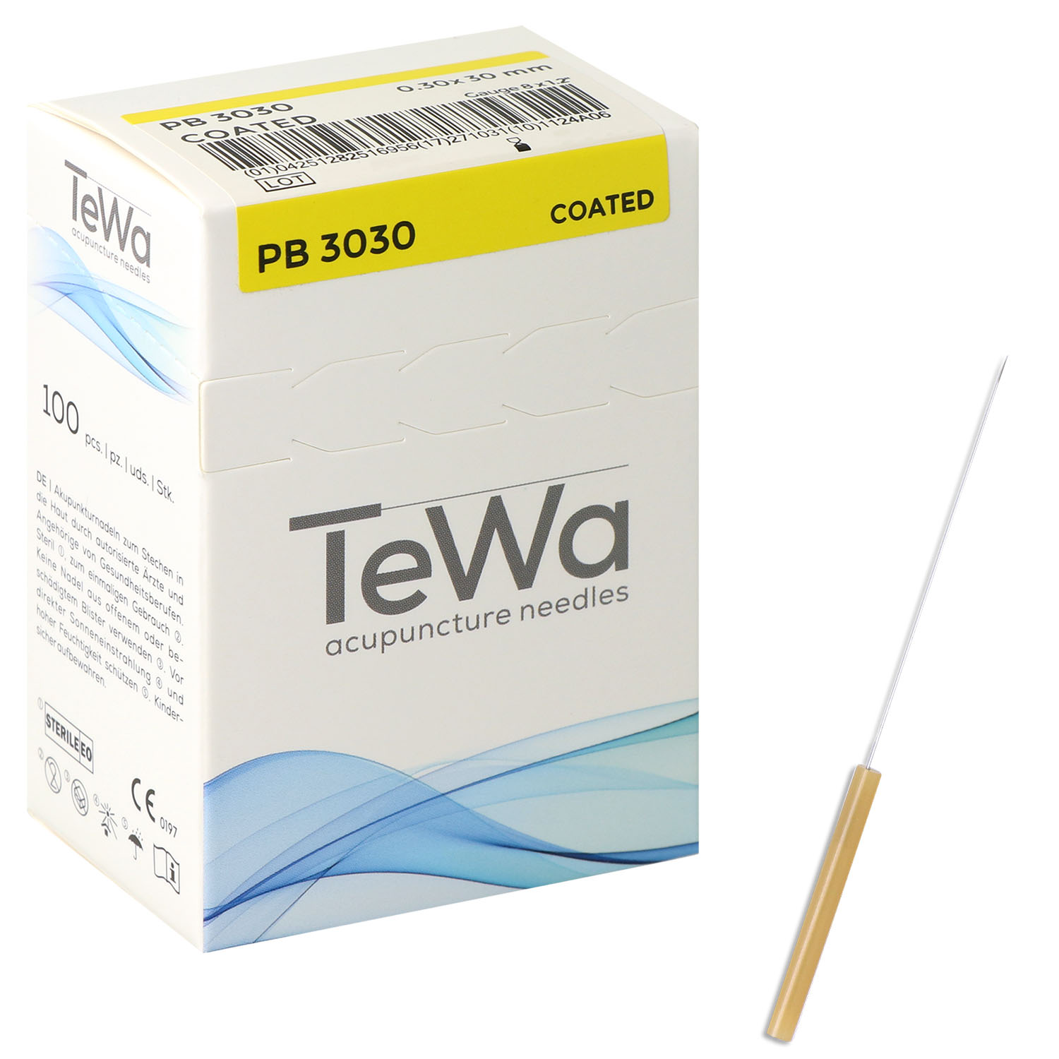 TeWa Akupunkturnadeln ohne Führungsröhrchen PB-Typ Kunststoff