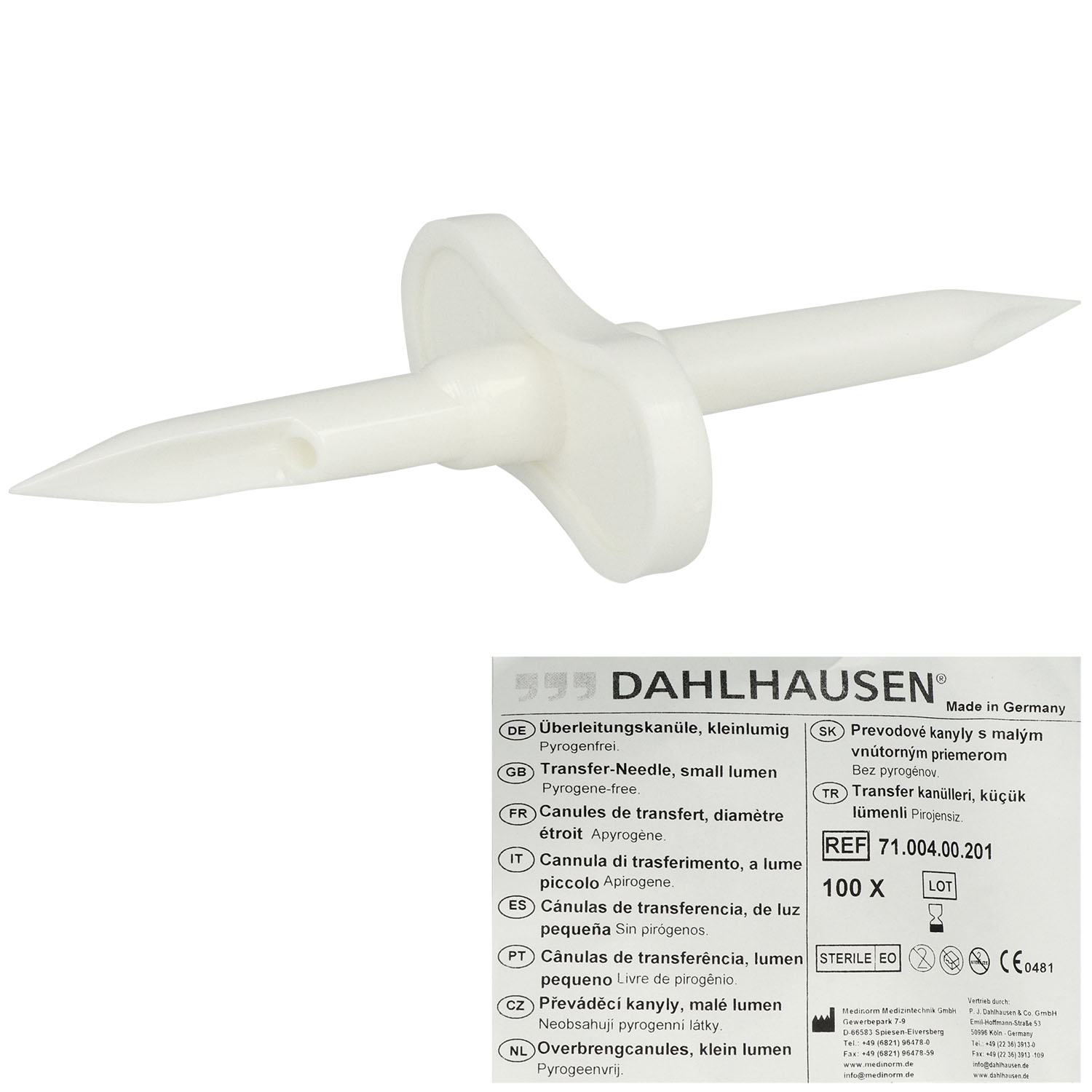 Überleitungskanüle 1.6 - 1.3 mm - Länge 62 mm - 100 St.