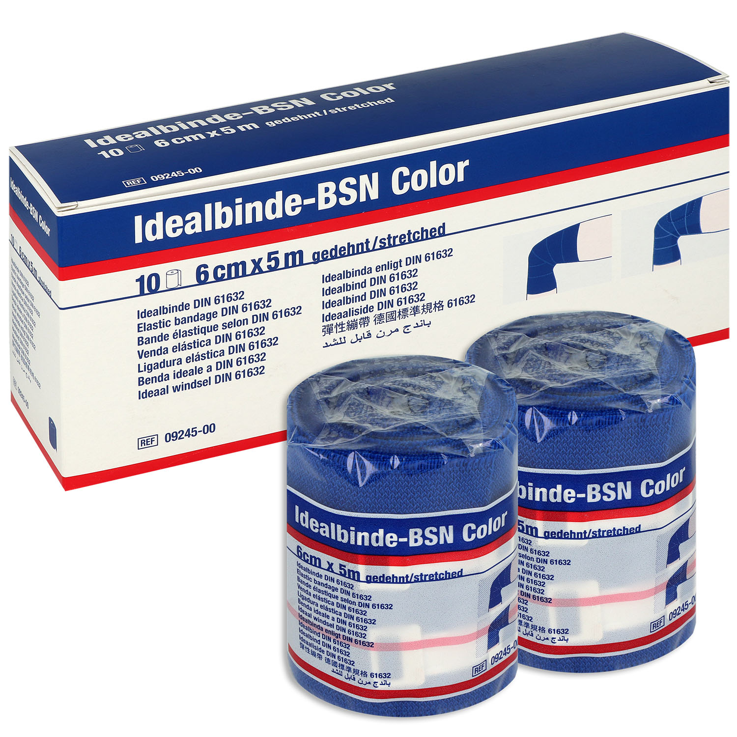 Idealbinde bmp blau - 6 cm x 5 m - 10 St.