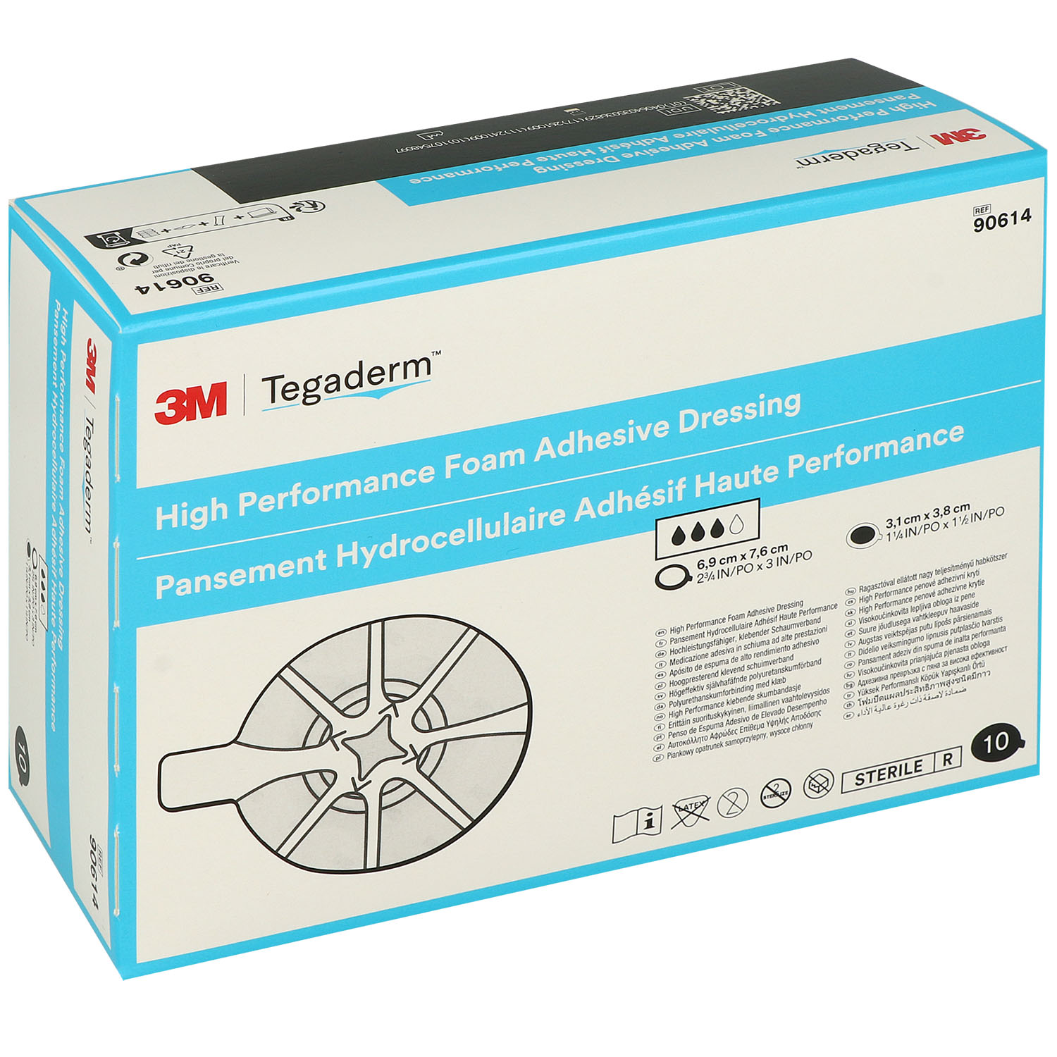 Tegaderm Foam Adhesive 6.9 x 7.6 cm - oval - 10St.