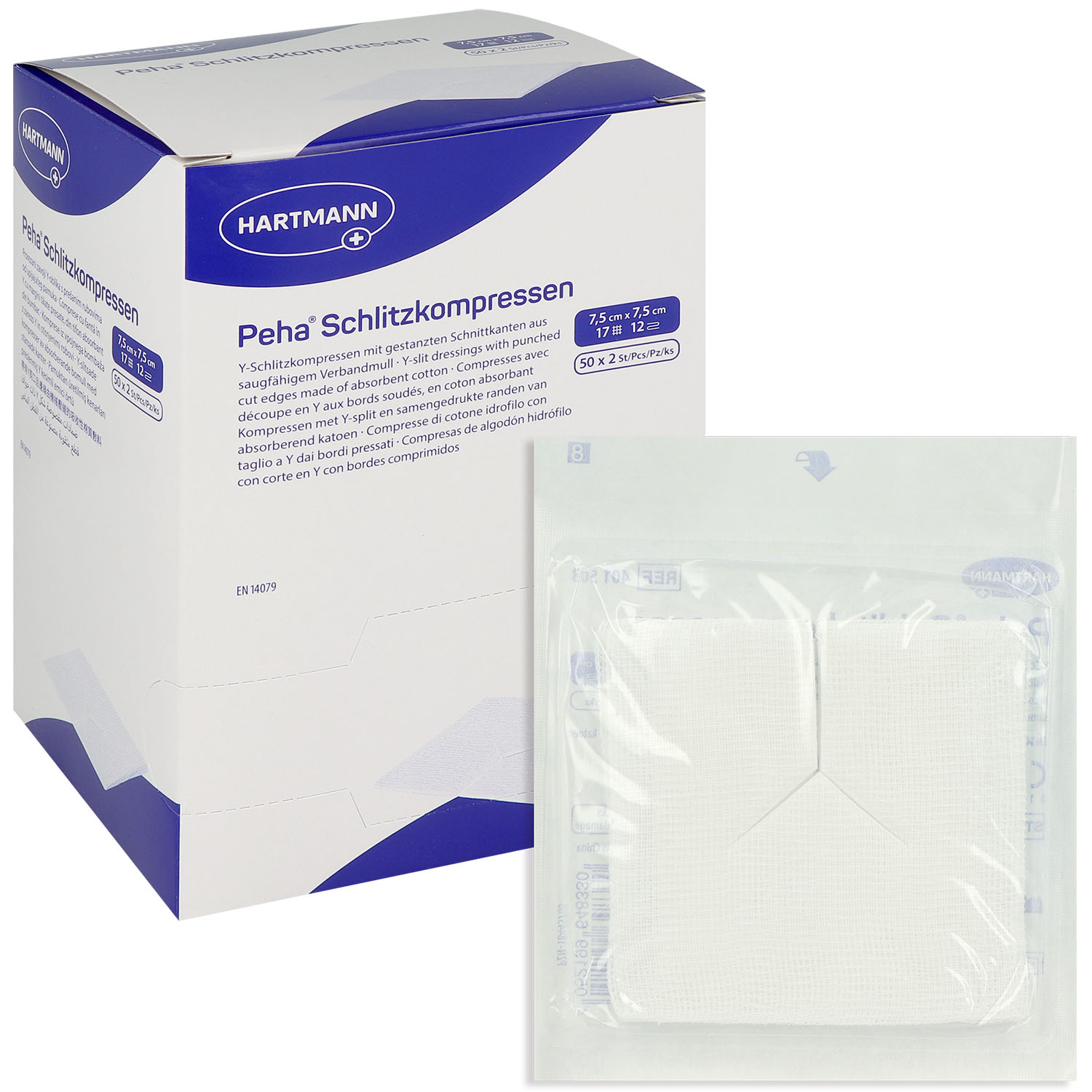 Peha Schlitzkompressen 7.5 x 7.5 cm - 50 x 2 St.