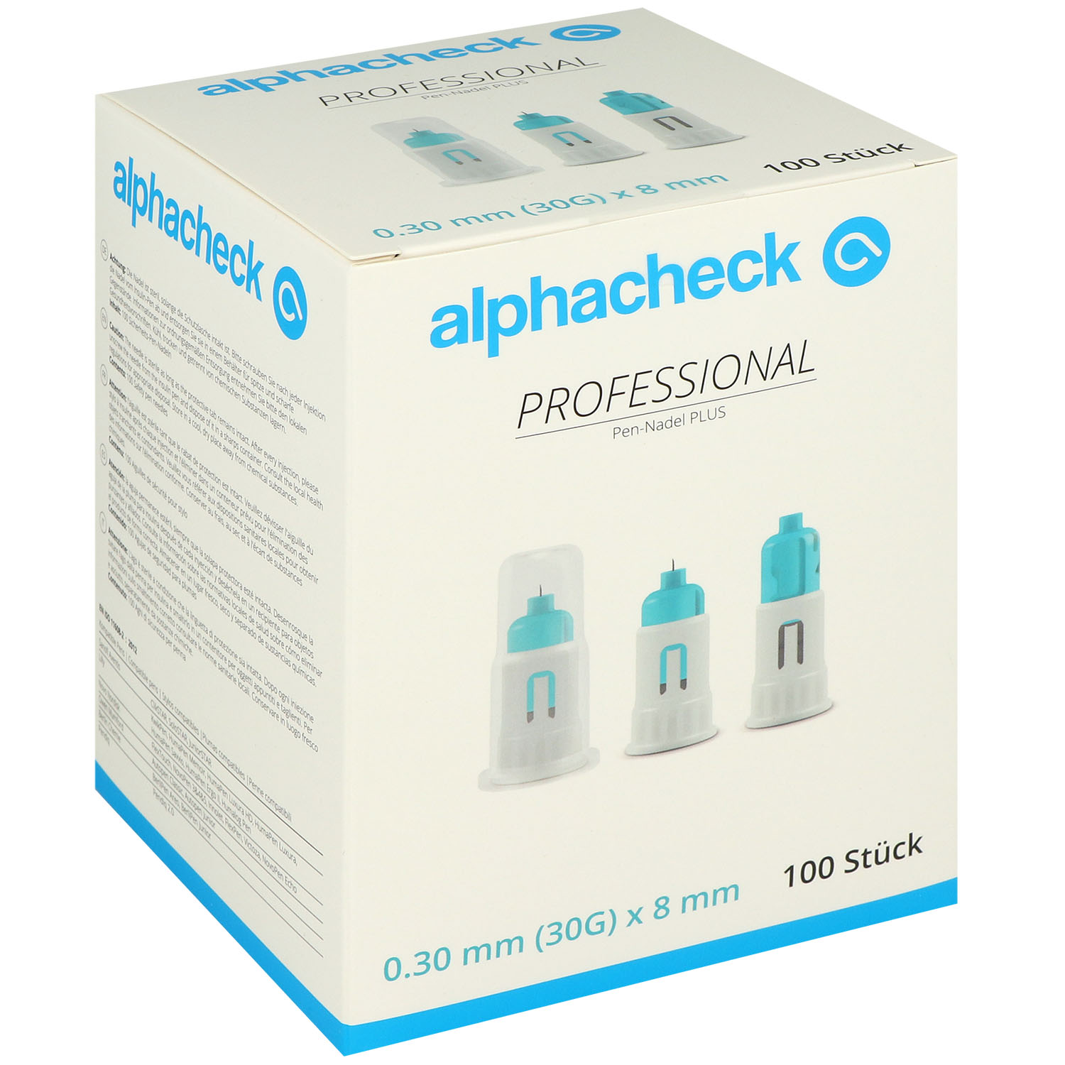 alphacheck professional Pen-Nadeln PLUS 30 G x 8 mm - 100 St.