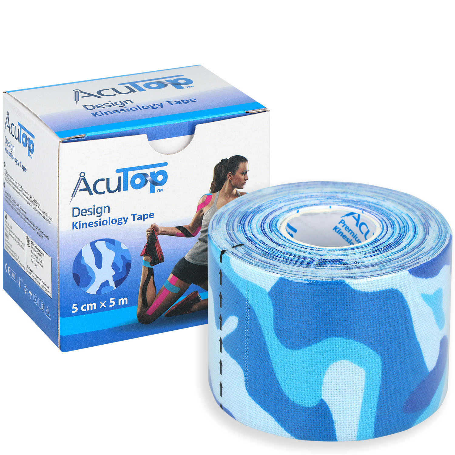 AcuTop Design Tape 5 cm x 5 m - Blau-Camo