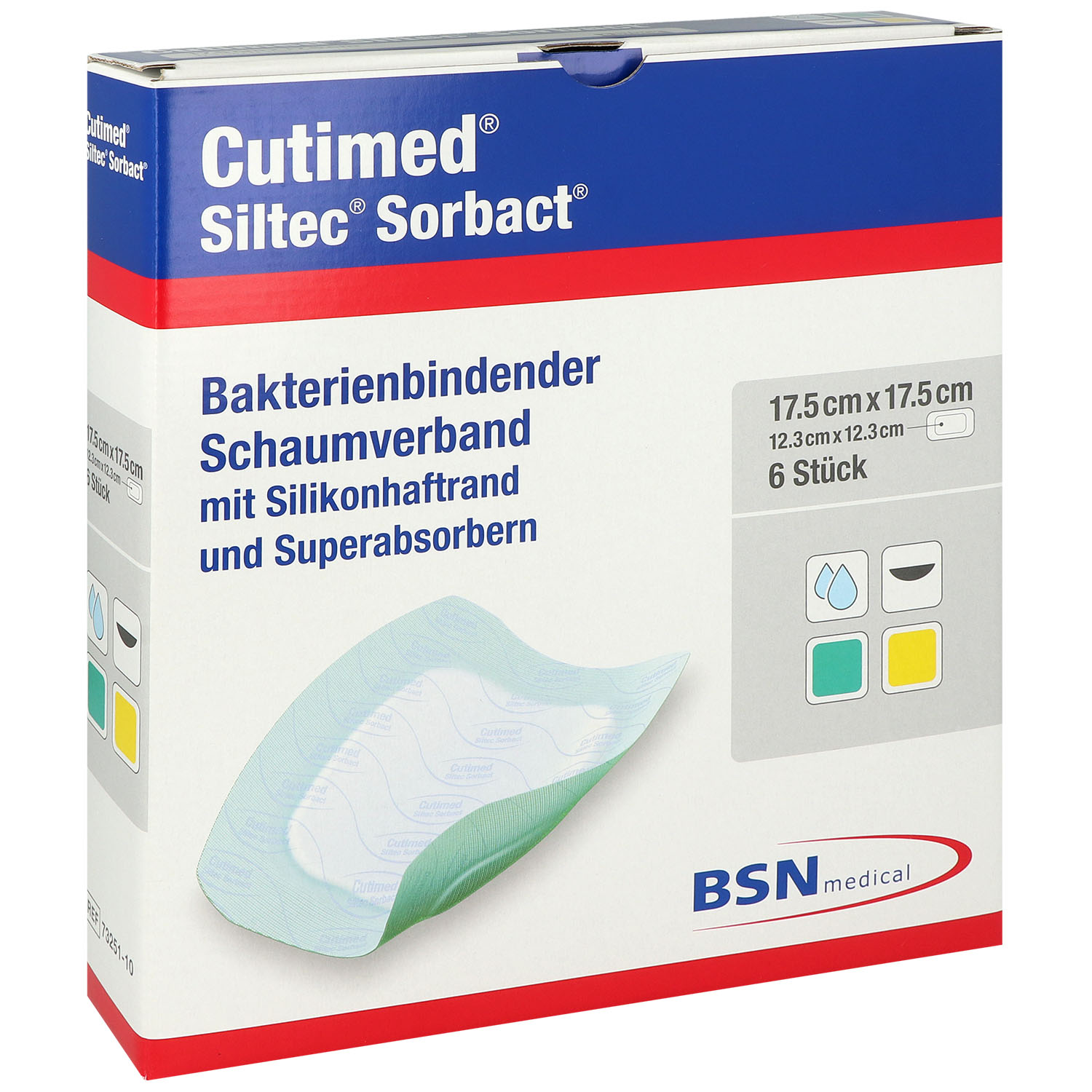 Cutimed Siltec Sorbact PU-Schaumverband