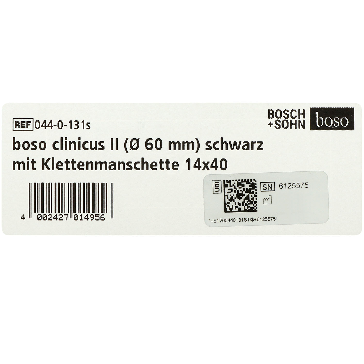 Blutdruckmessgerät BOSO clinicus II Skala 60 mm Doppelschlauch, 1 Stück