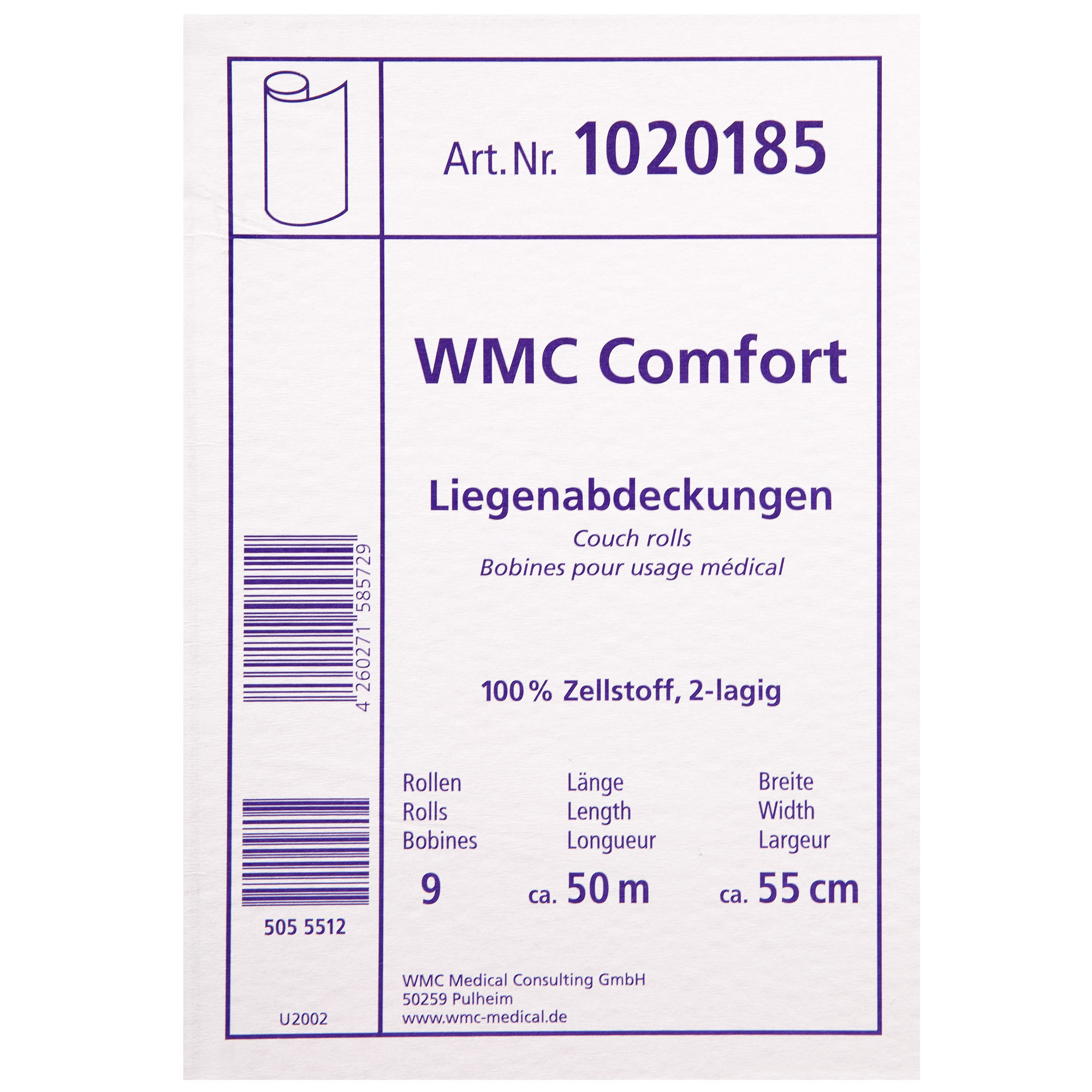 Ärztekrepp WMC Comfort 2-lagig hochweiß