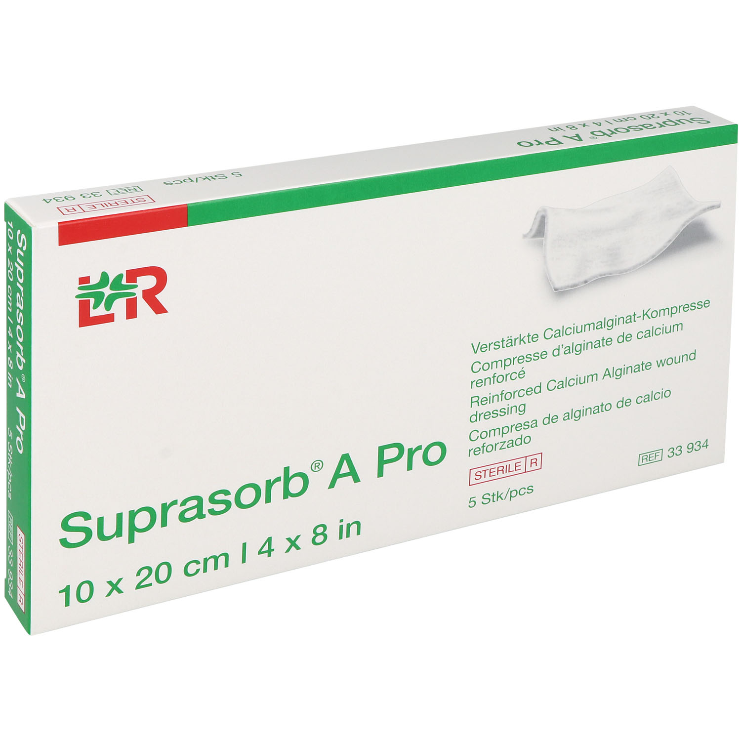 Suprasorb A Pro Calciumalginat-Kompressen, steril einzeln eingesiegelt