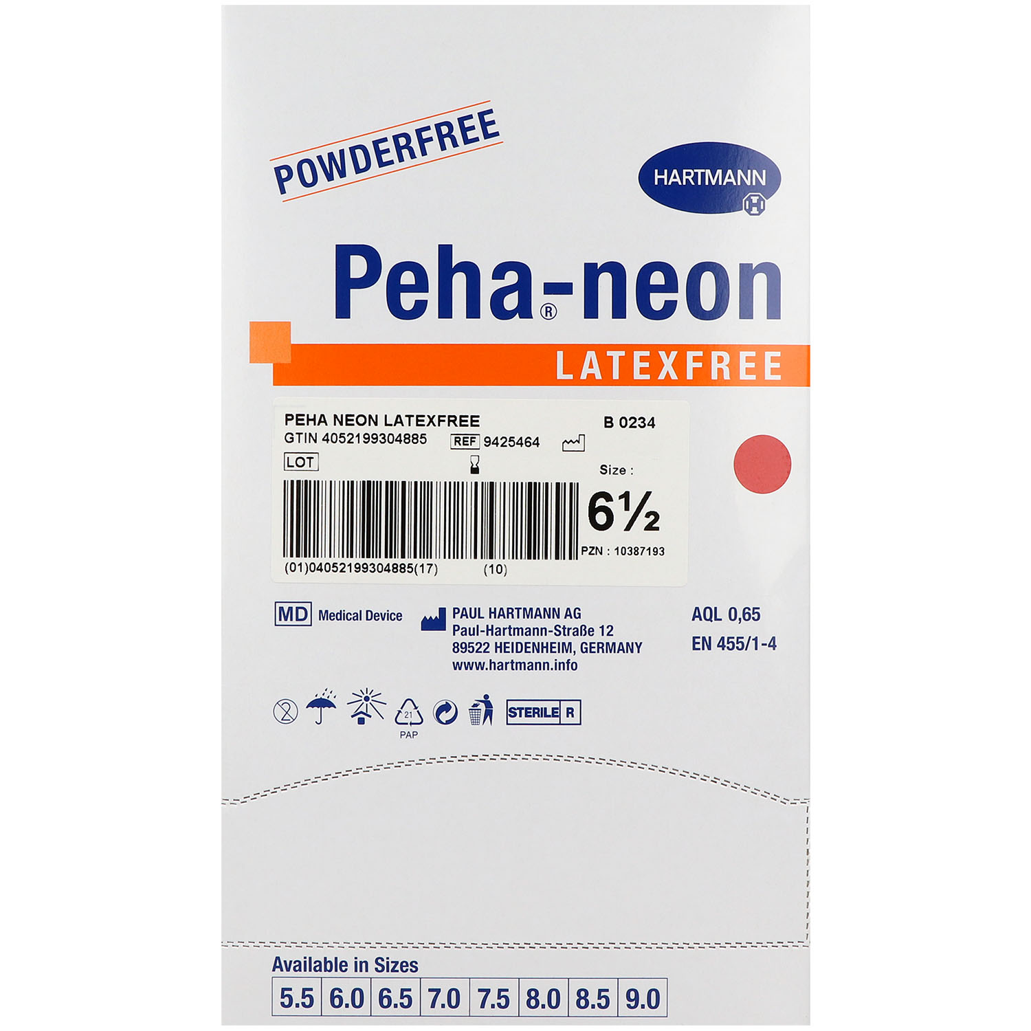 Peha-neon OP Handschuh, latexfrei, puderfrei