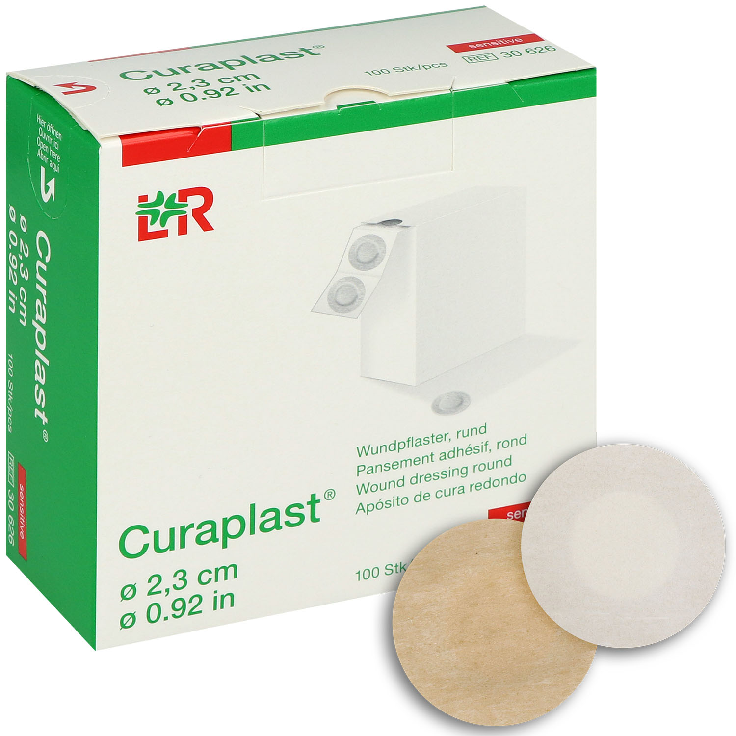 Curaplast sensitive Pflaster rund Ø 2.3 cm - 100 St.