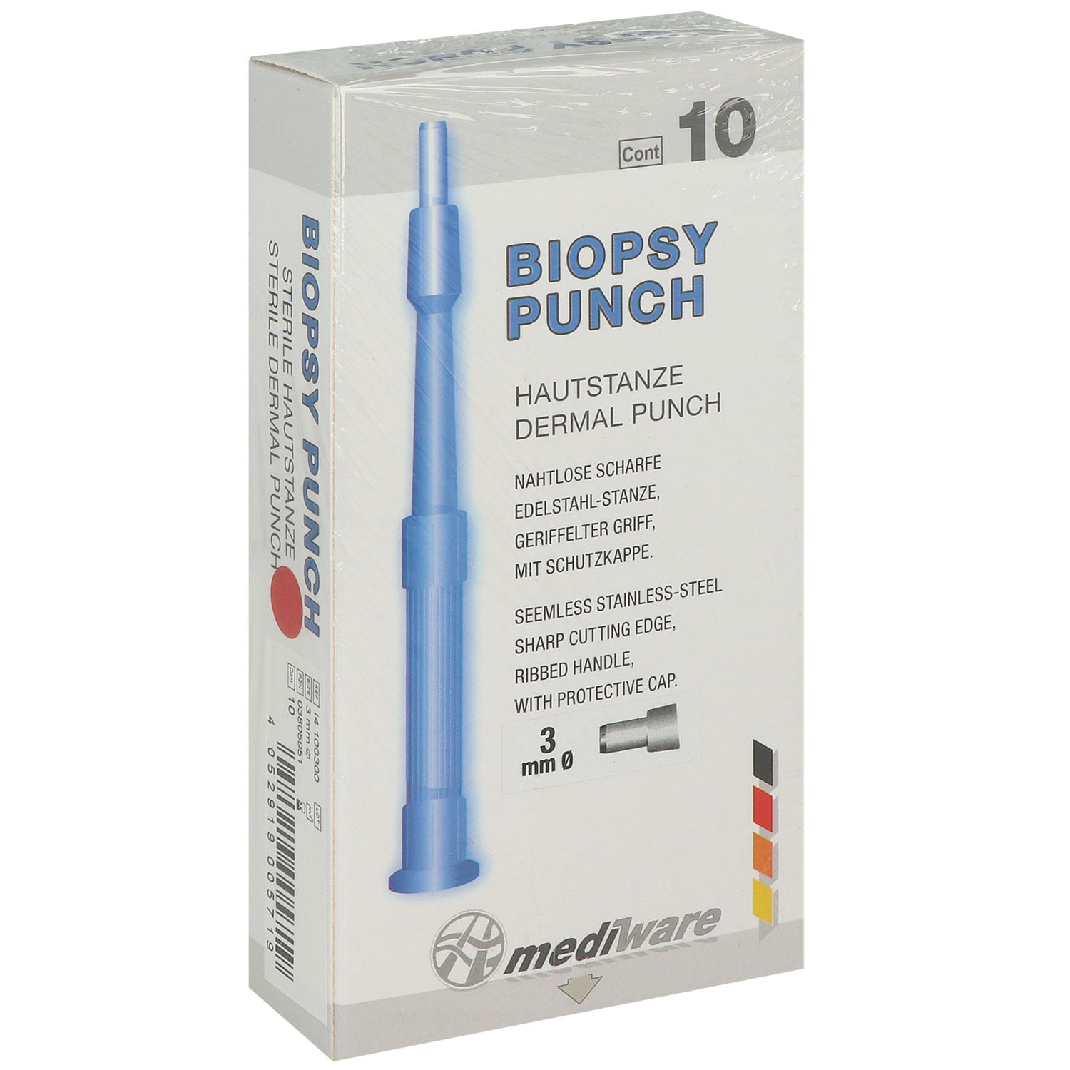 Biopsy Punch Hautstanze steril - 3 mm - 10 Stück