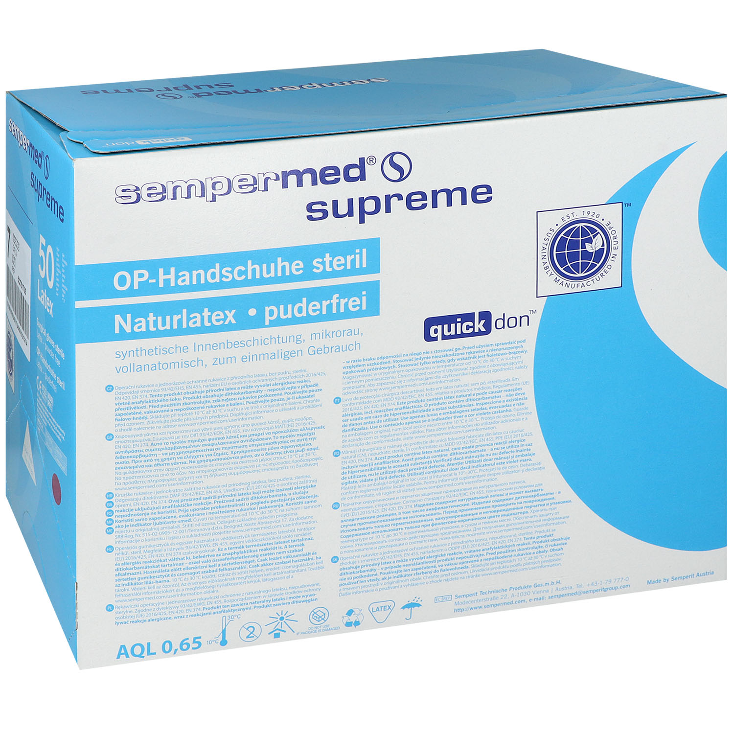 Sempermed Supreme OP-Handschuhe Gr. 7 - 50 Stück