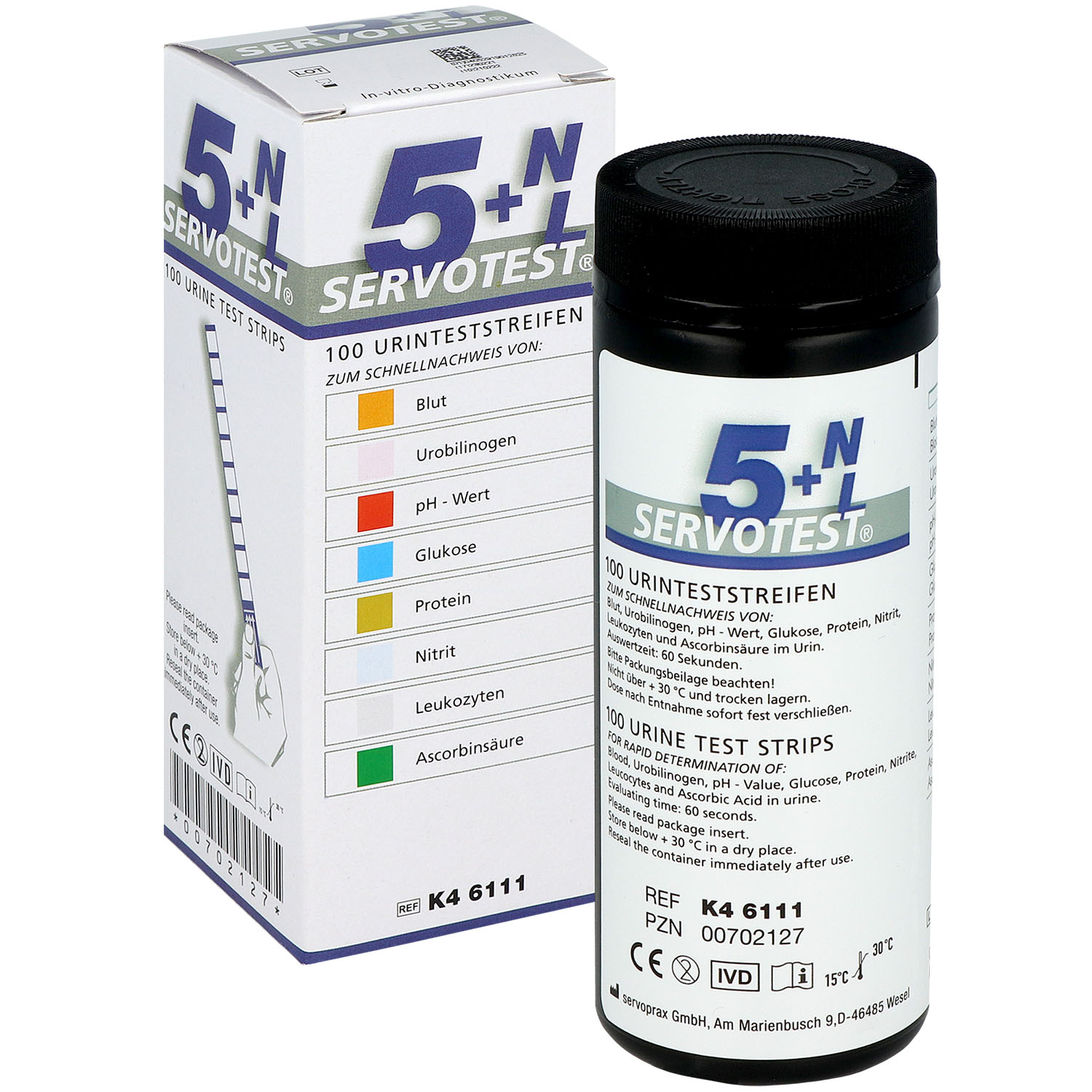 Servotest Urinteststreifen Typ 5+NL - 100 St. | PraxisPanda