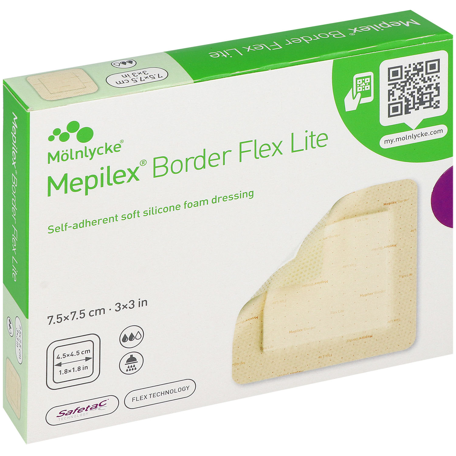 Mepilex Border Flex Lite 7.5 x 7.5 cm - 5 Stück