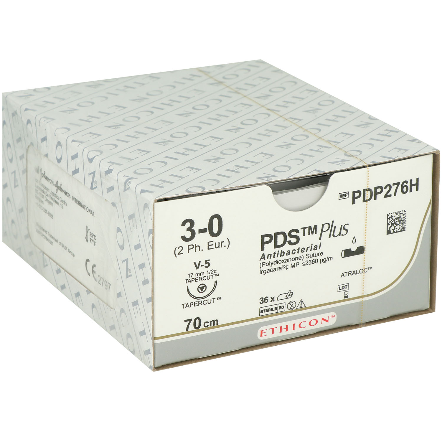 PDS plus violett monofil PDP276H V5 17 mm;  3-0 70cm - 36 St.