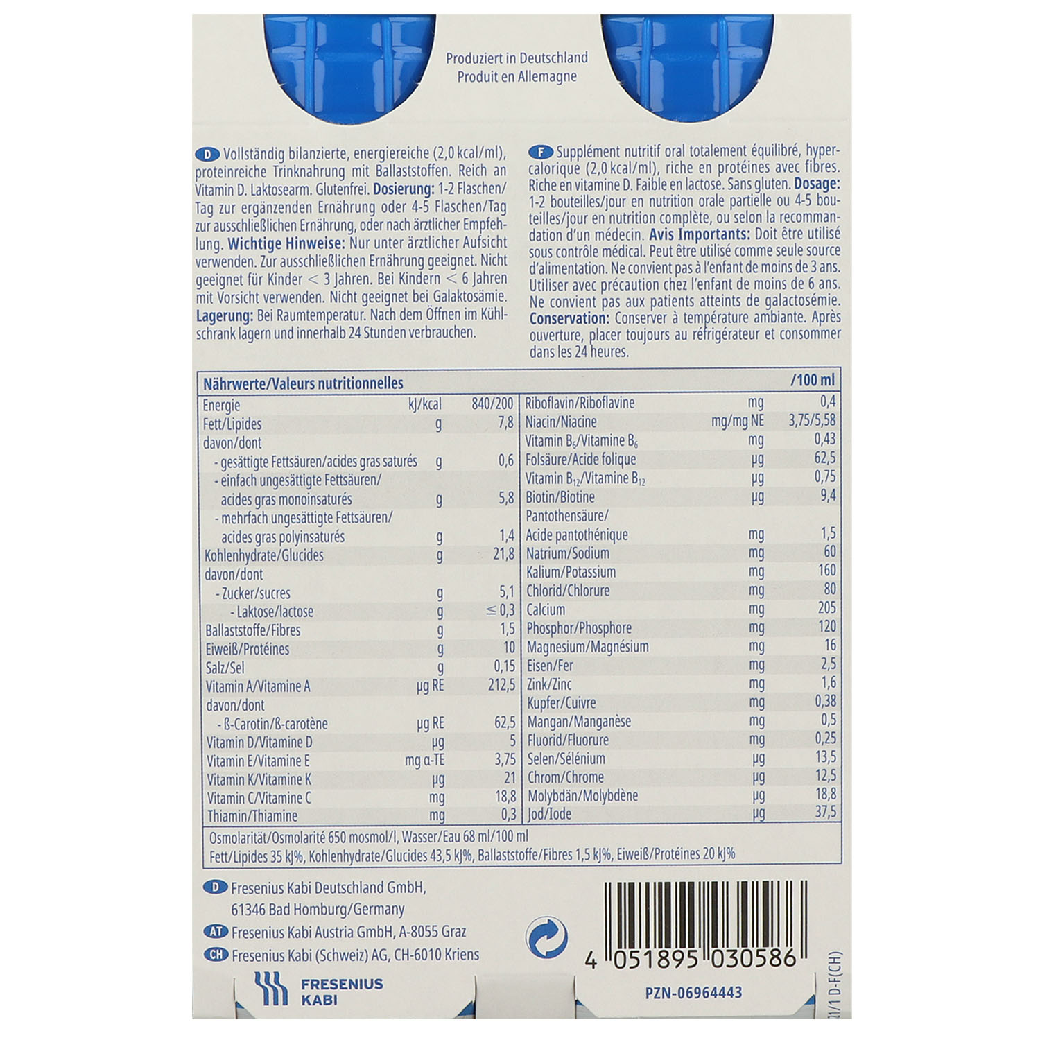 Fresubin 2 kcal FIBRE Drink Trinknahrung 24 x 200 ml