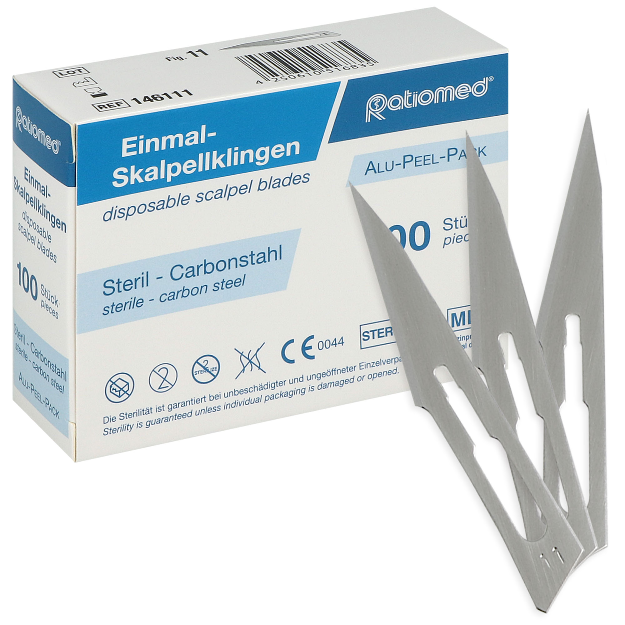 Einmal-Skalpellklingen ratiomed Fig. 11 - 100 St.
