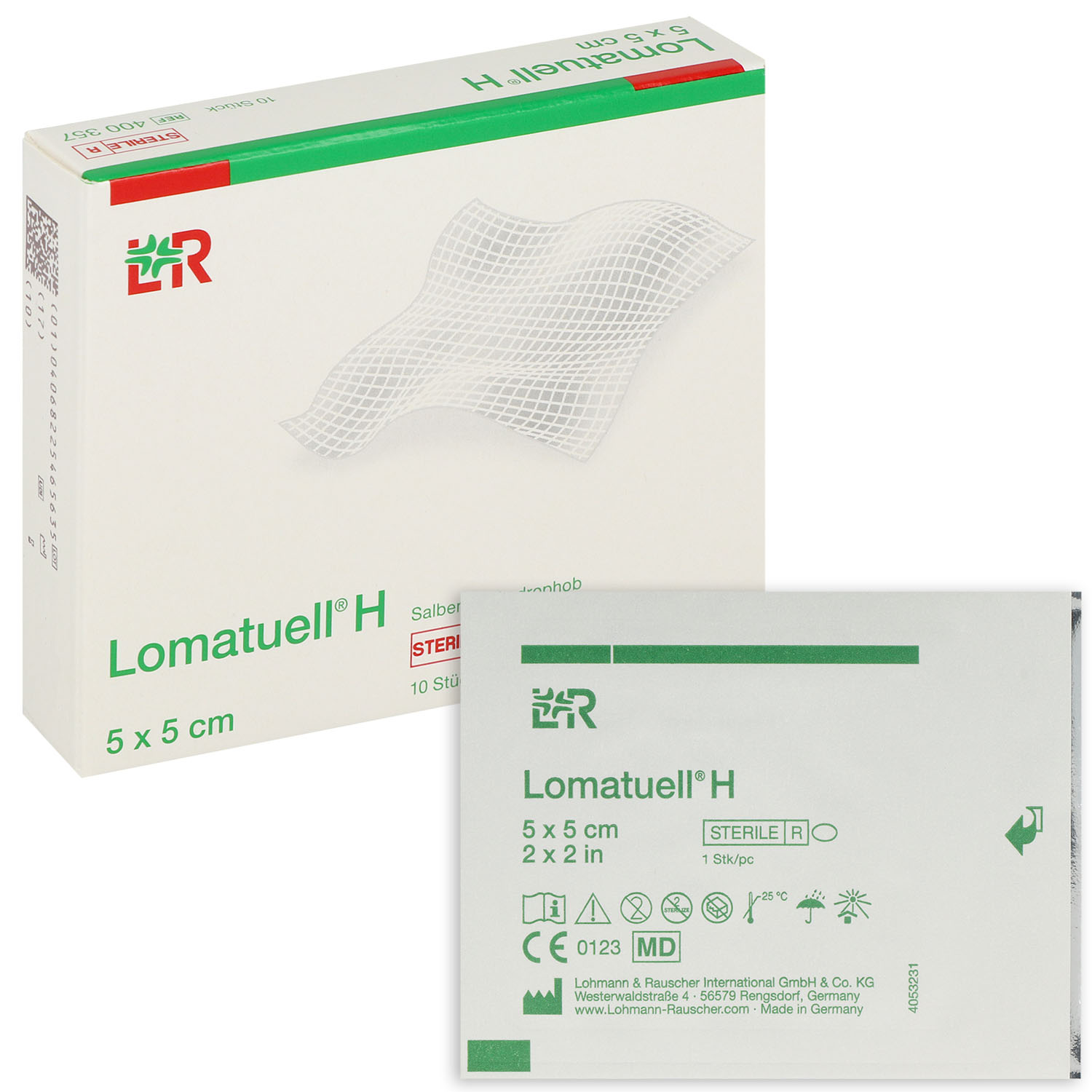 Lomatuell H Salbentüll, Kompresse, steril