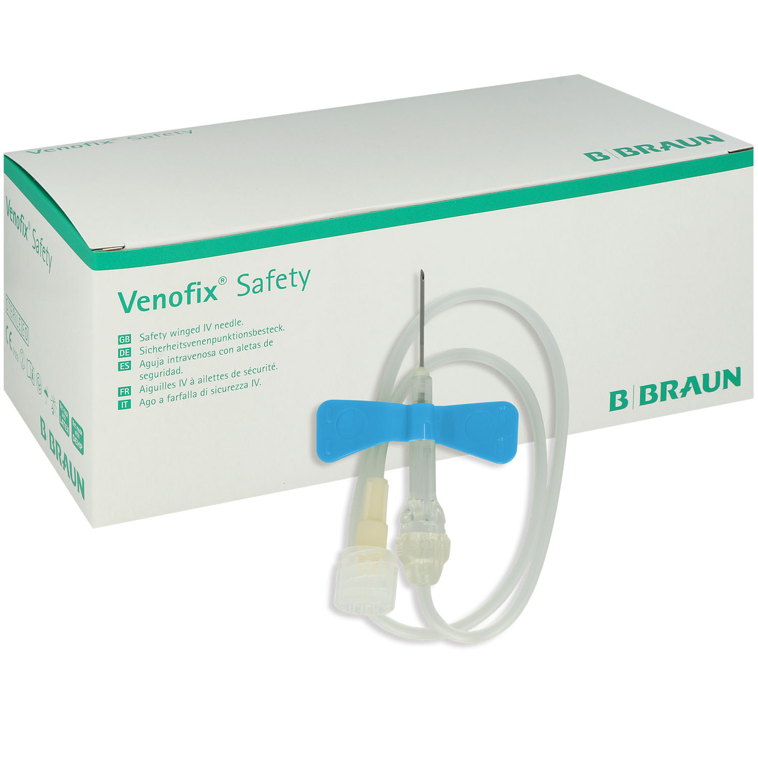 Venofix Safety G23 - 0.65 x 19 mm - 30 cm - blau - 50 St