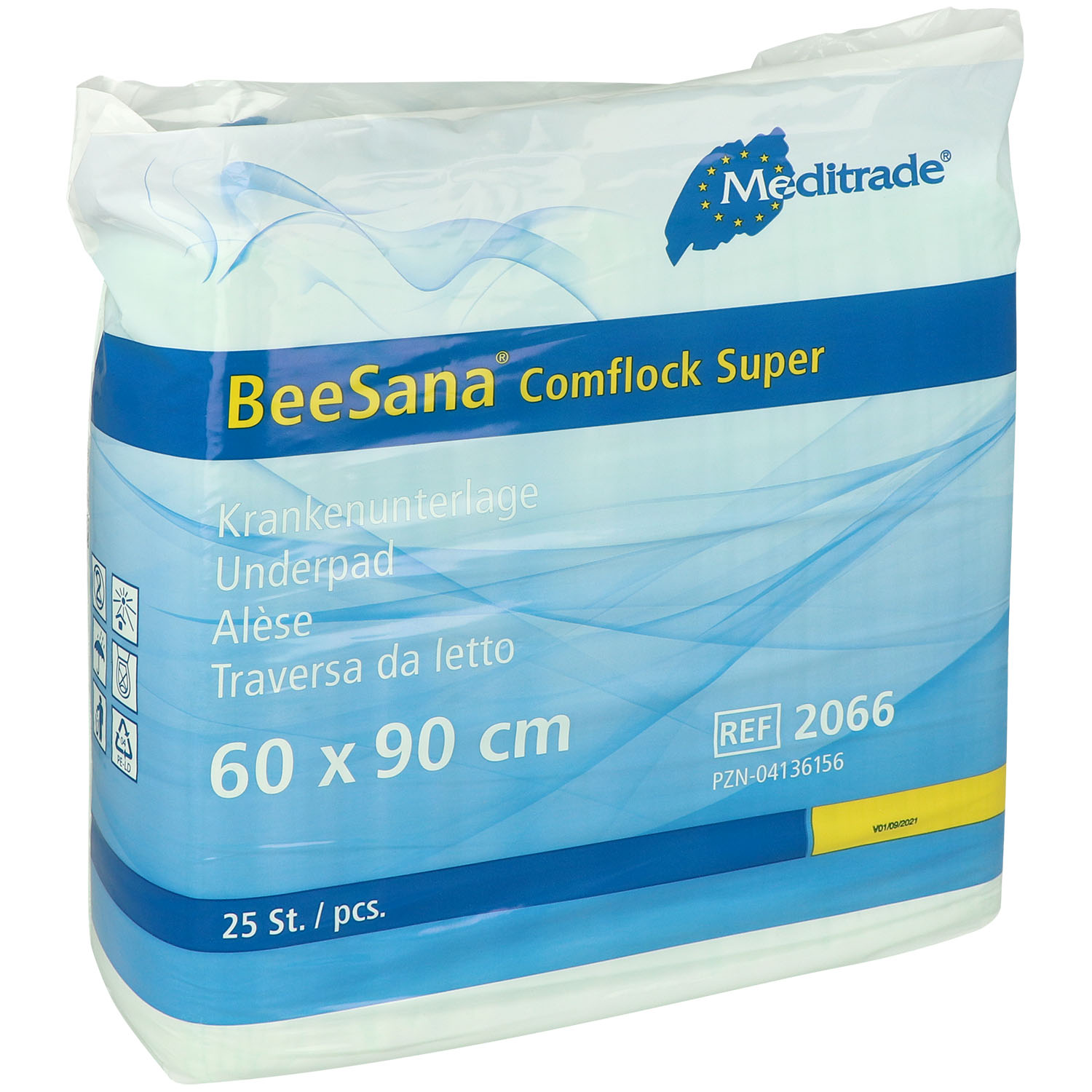 BeeSana Comflock Super Krankenunterlagen 60 x 90 cm - 25 St.