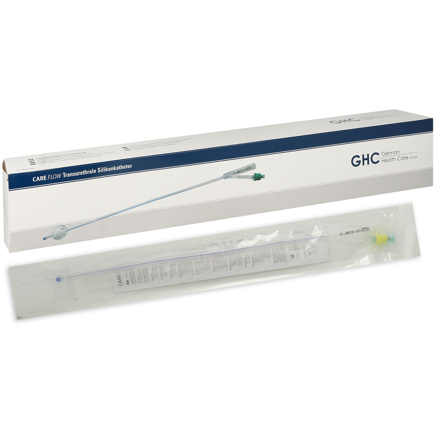 Care Flow Transurethraler 2-Wege Silikonballonkatheter mit Nelatonspritze