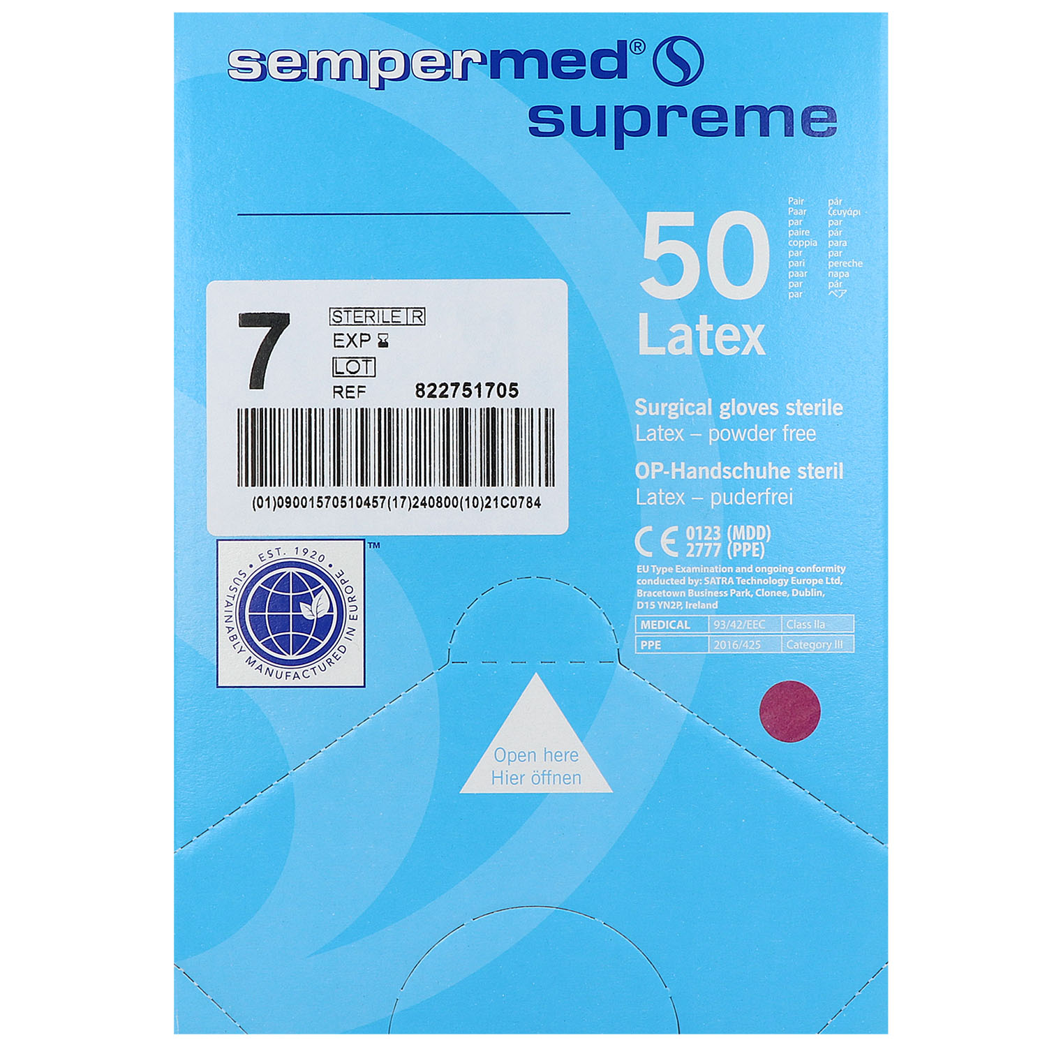 Sempermed Supreme OP-Handschuhe steril puderfrei