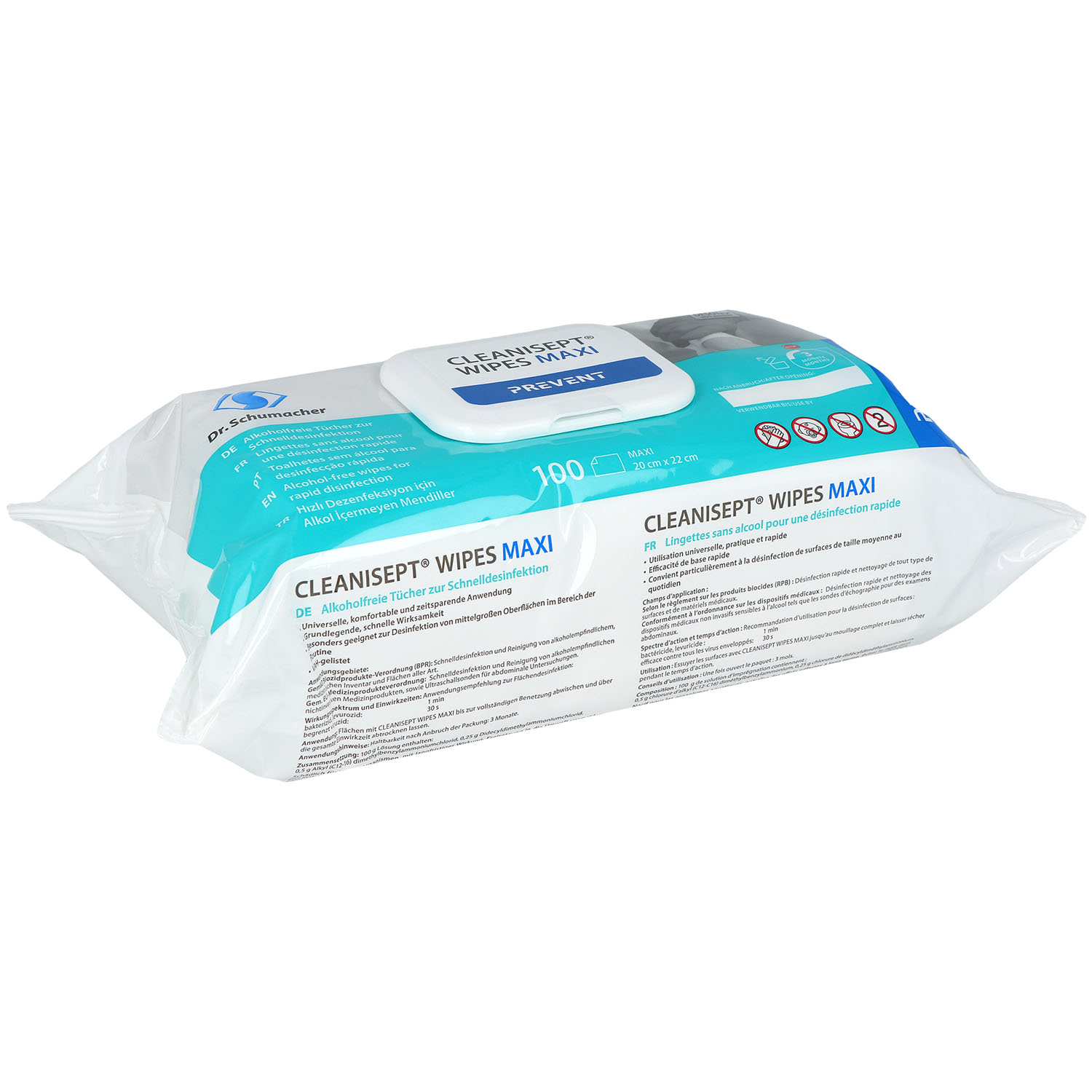 Cleanisept Wipes Desinfektionstücher Maxi - Flowpack - 100 Stück | PraxisPanda