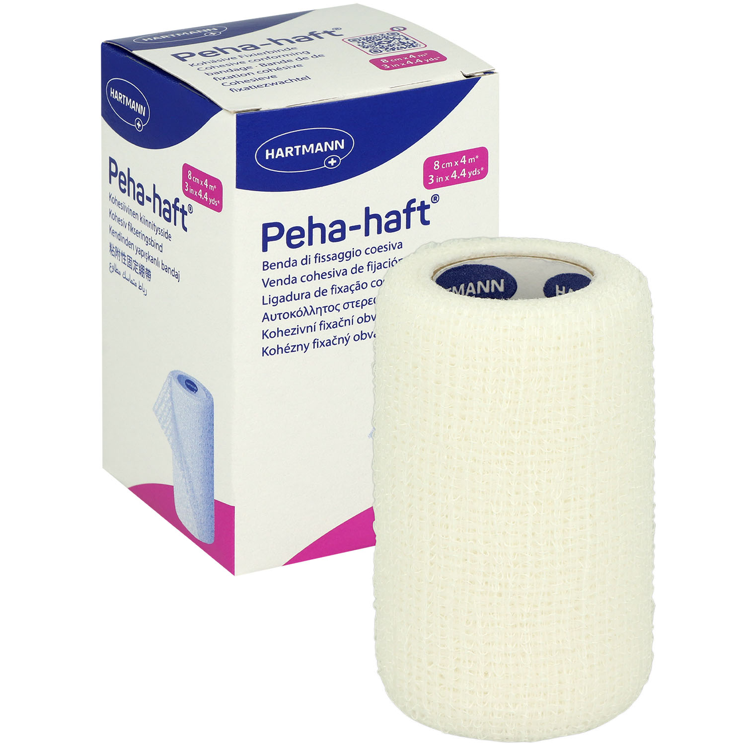 Peha-Haft Fixierbinde weiß latexfrei 8 cm x 4 m - 1 St.