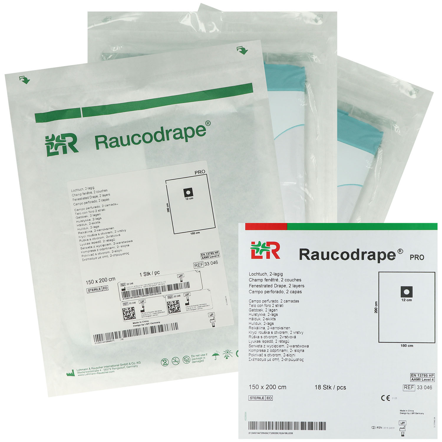 RAUCODRAPE PRO OP-Lochtuch steril