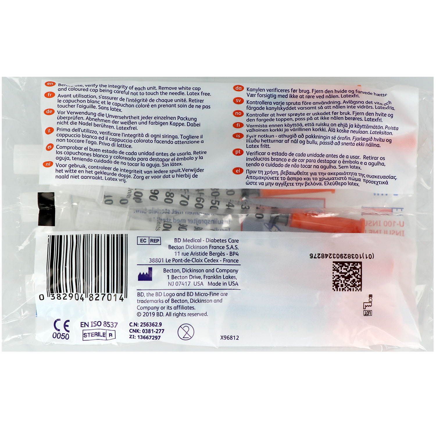 BD Micro-fine+ Insulinspritze mit Kanüle