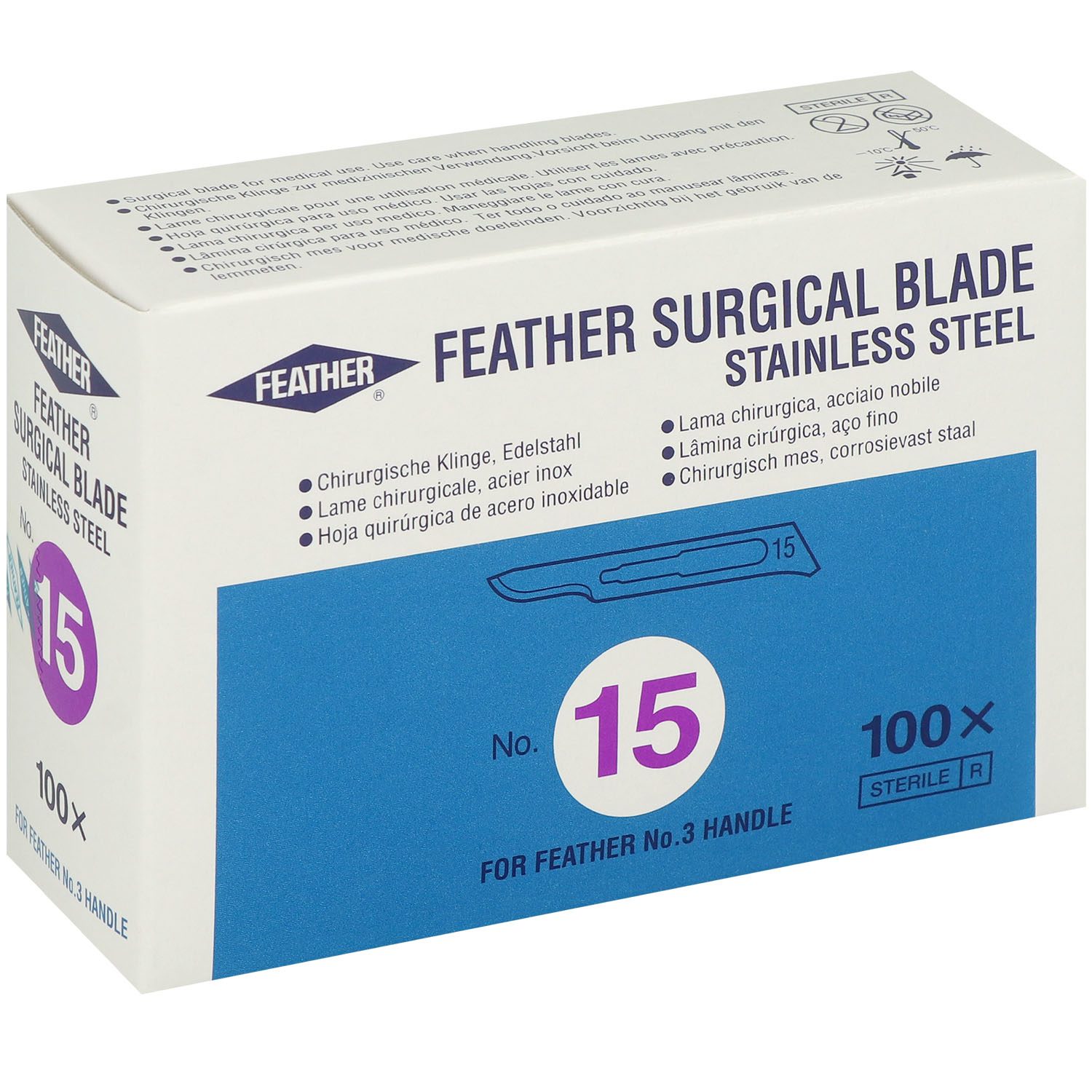 Feather Skalpellklingen Fig. 15 - 100 St.