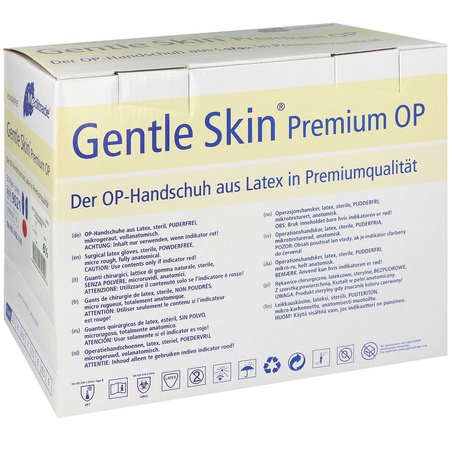 Gentle Skin Premium OP-Handschuhe Latex puderfrei steril,