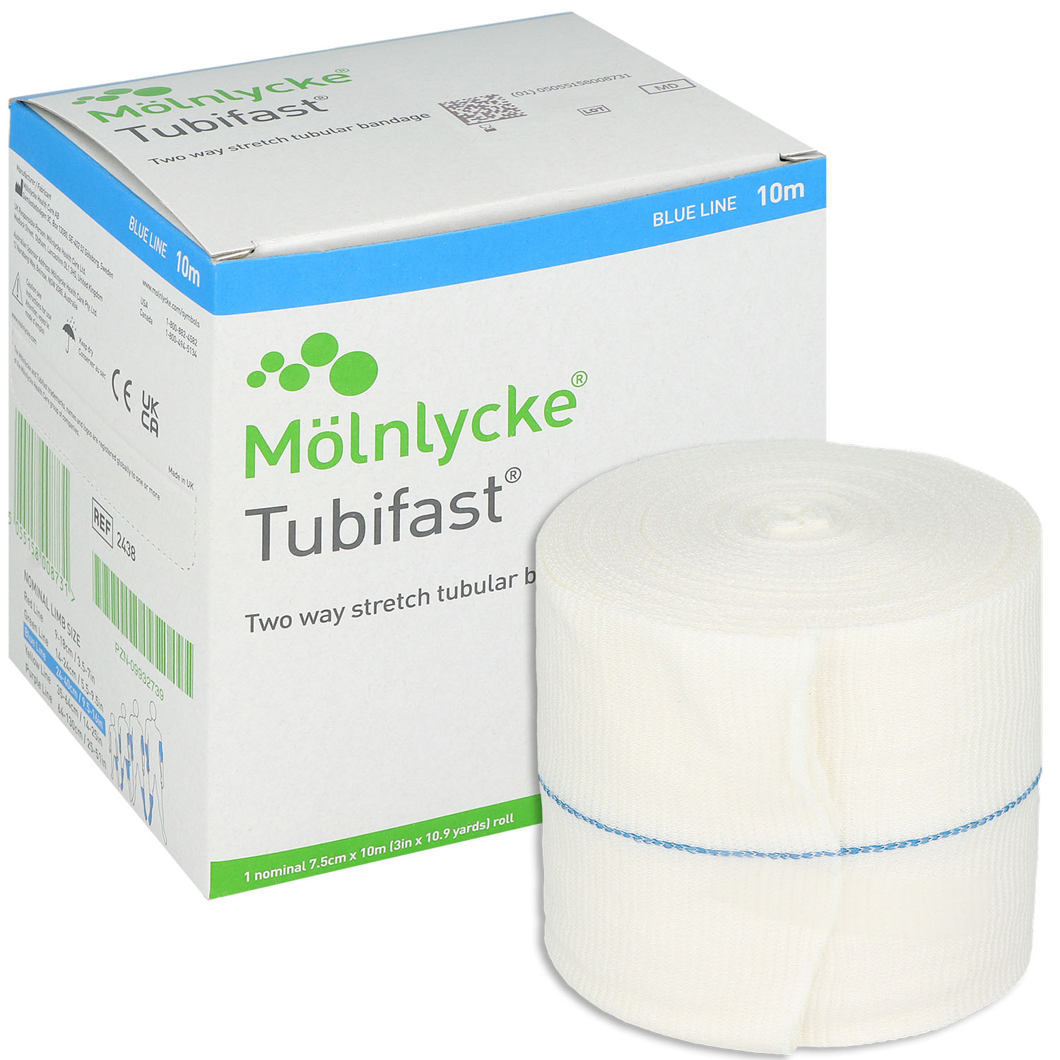 Tubifast 2-Way Stretch 7.5 cm x 10 m blau - 1 St. Schlauchverband