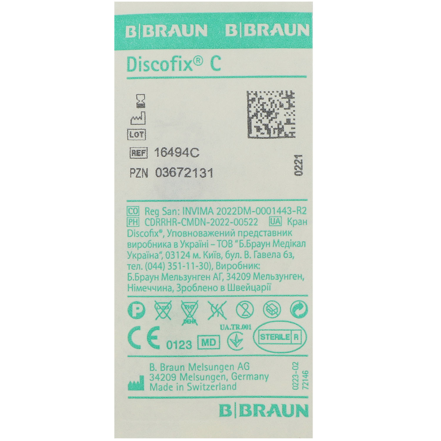 DISCOFIX C Dreiwegehahn blau