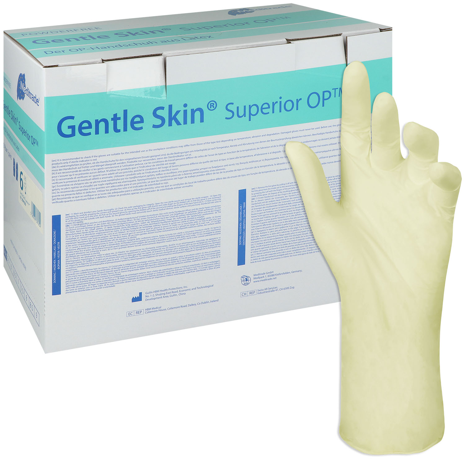 Gentle Skin Superior OP-Handschuhe Latex, puderfrei, steril