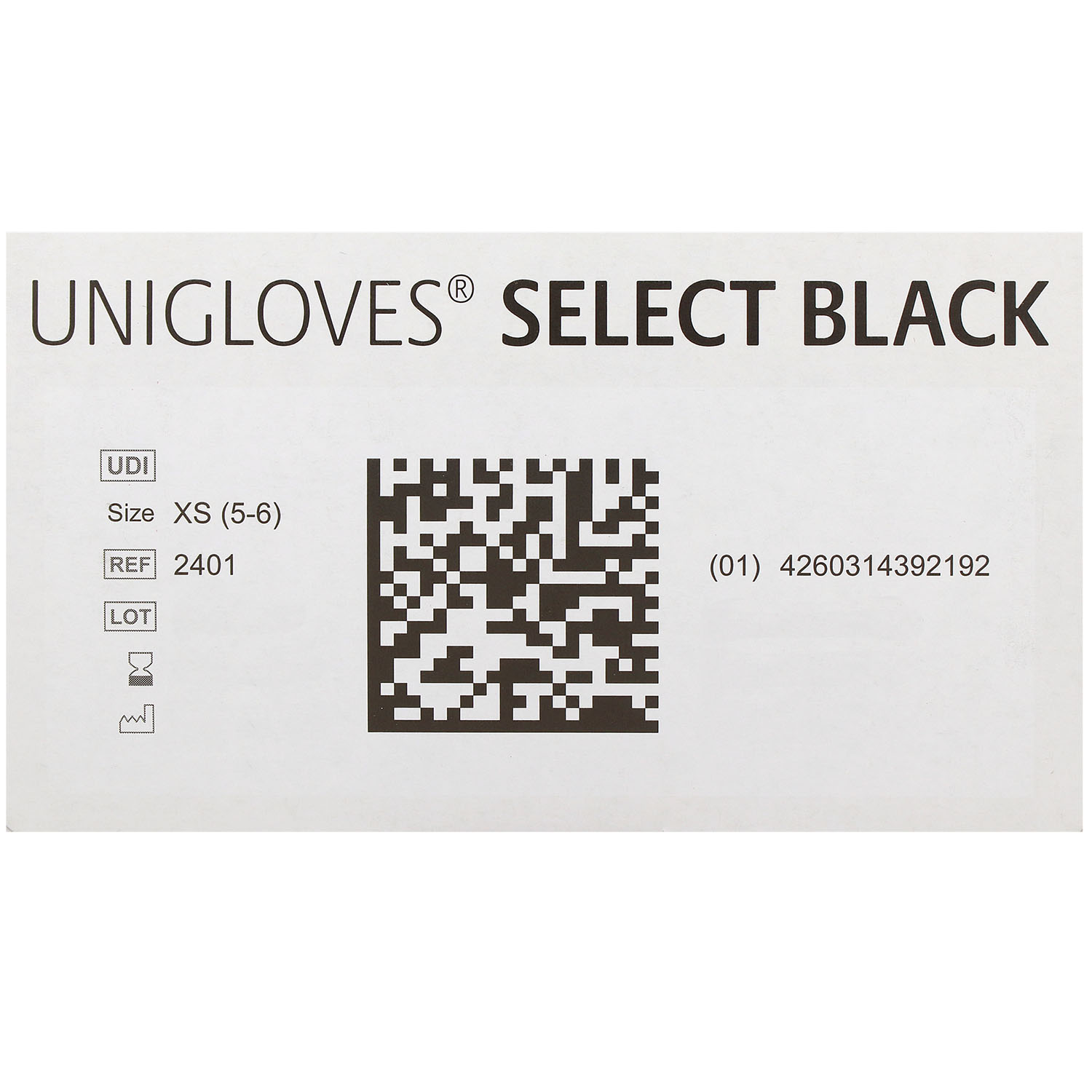 Unigloves SELECT BLACK Latexhandschuhe, puderfrei,  schwarz