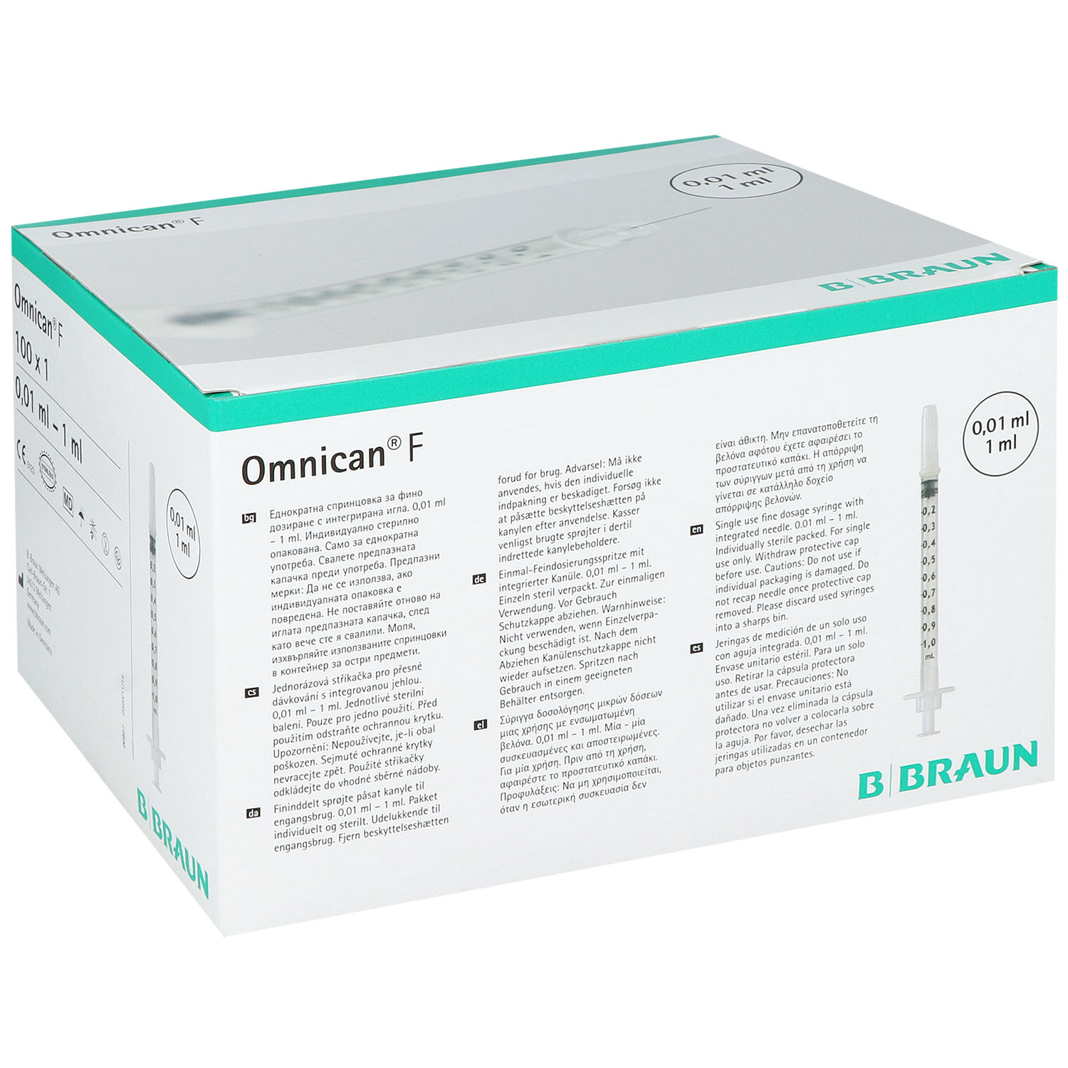 Omnican-F Feindosierungsspritzen Luer-Ansatz, mit Kanüle