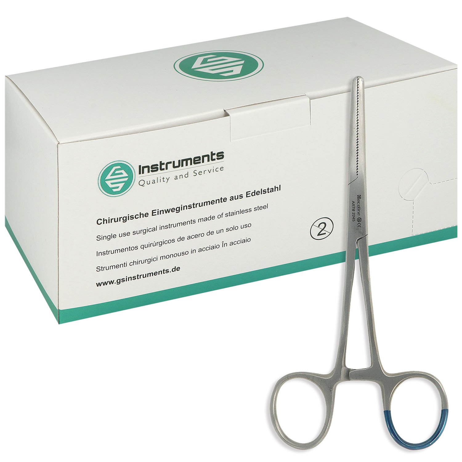 Einmal Arterienklemmen, Pean, steril - 14 cm - 25 St.