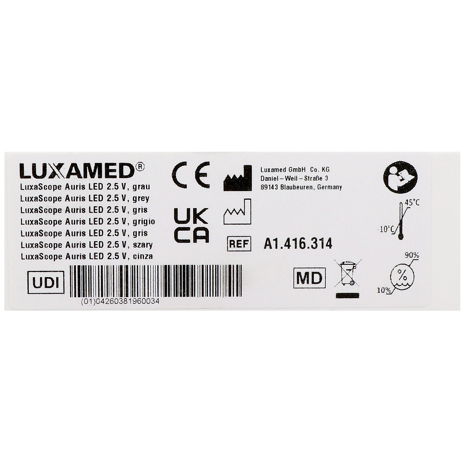 LuxaScope Auris LED Otoskop 2.5 V