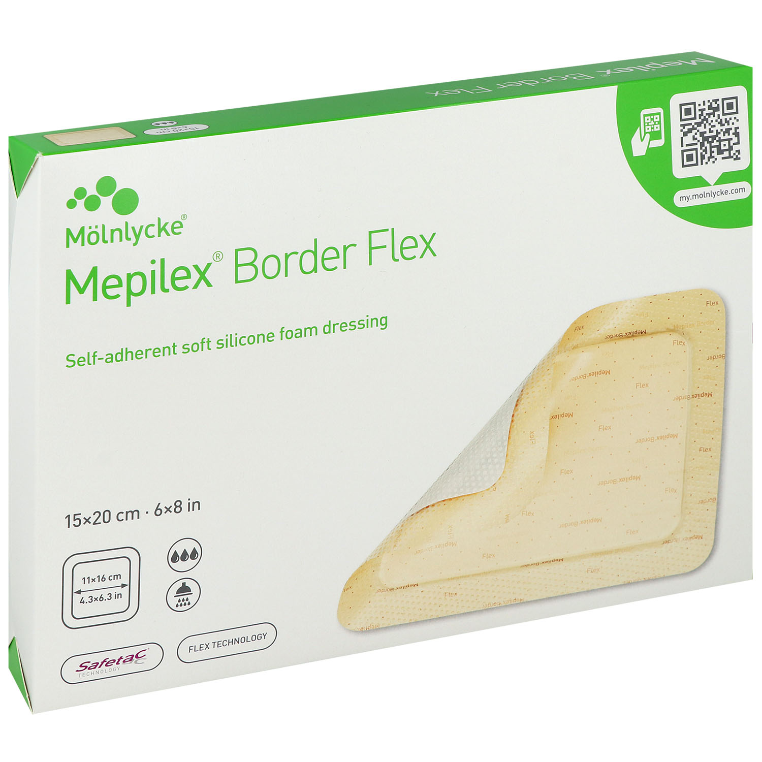 MEPILEX Border Flex Schaumverband haftend 15 x 20 cm - 10 St.