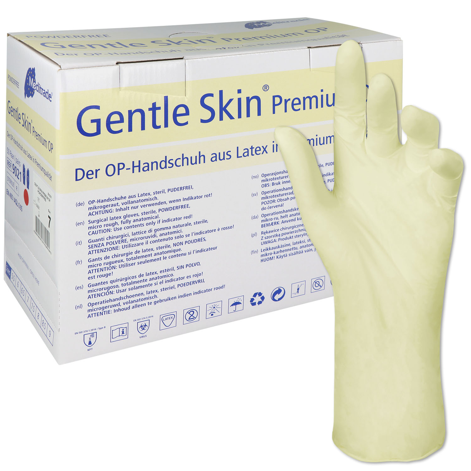 Gentle Skin Premium OP-Handschuhe Latex puderfrei steril,