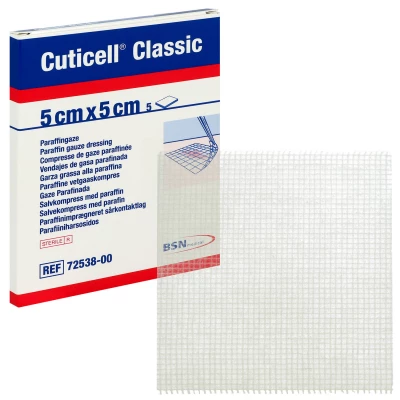 Wundauflage Cuticell Classic vor Verpackung