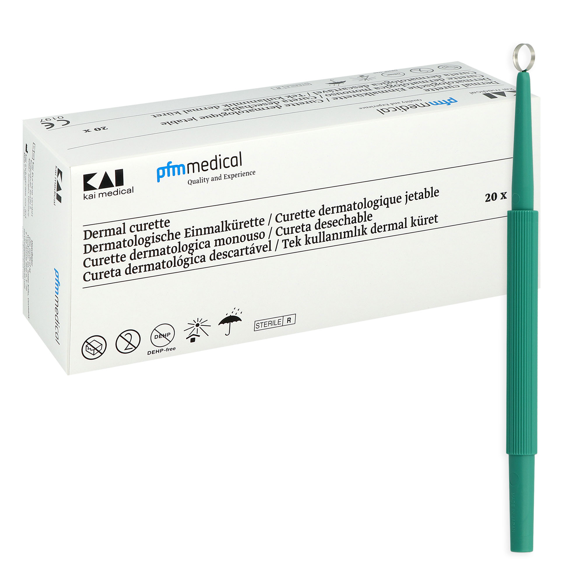 Kai Hautkürette Dermal Curette 7 mm - 20 St.