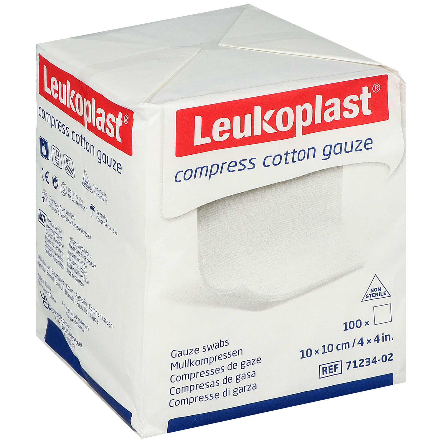 Leukoplast compress Cotton Gauze unsteril
