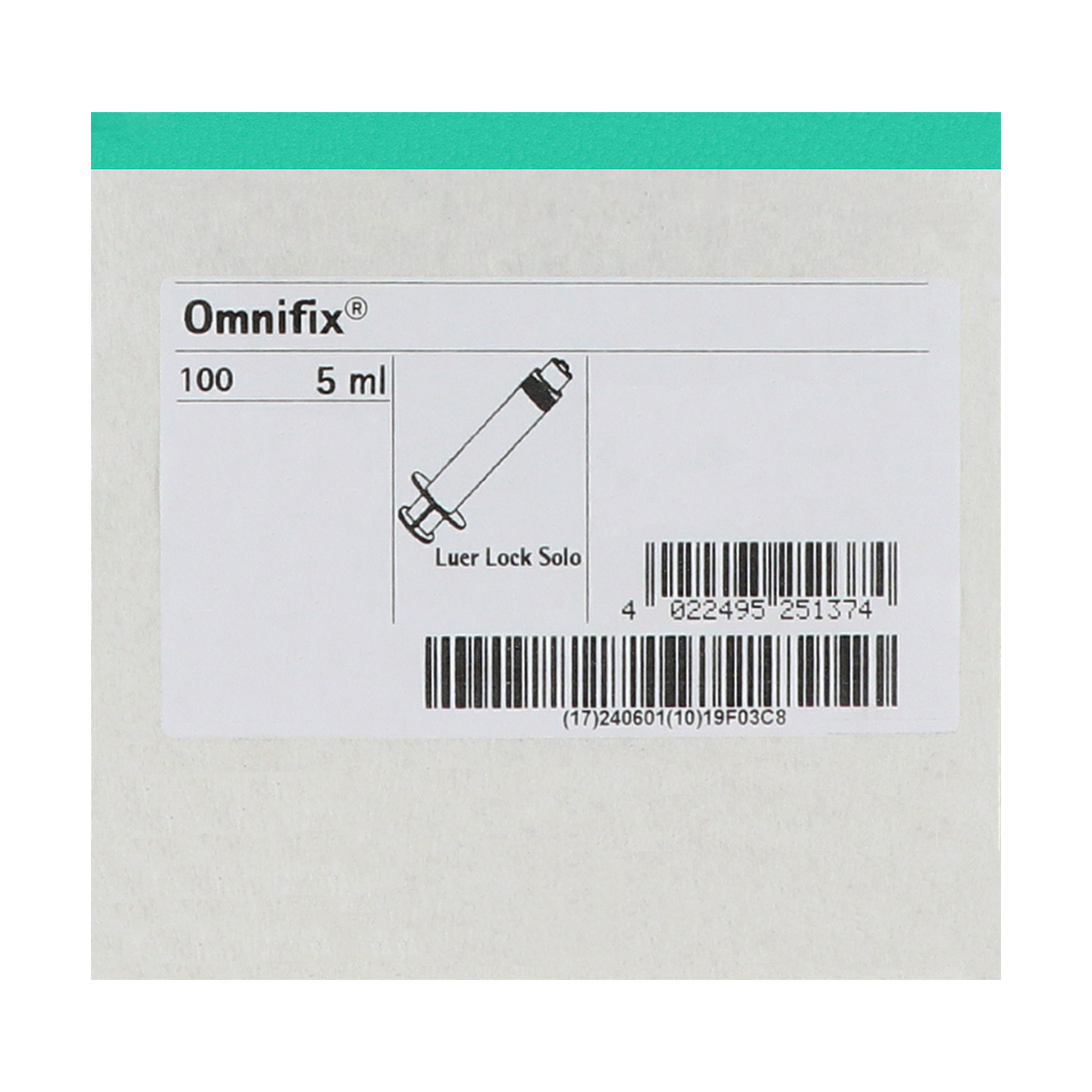 Omnifix Solo, Einmalspritzen mit zentrischem Luer-Lock-Ansatz