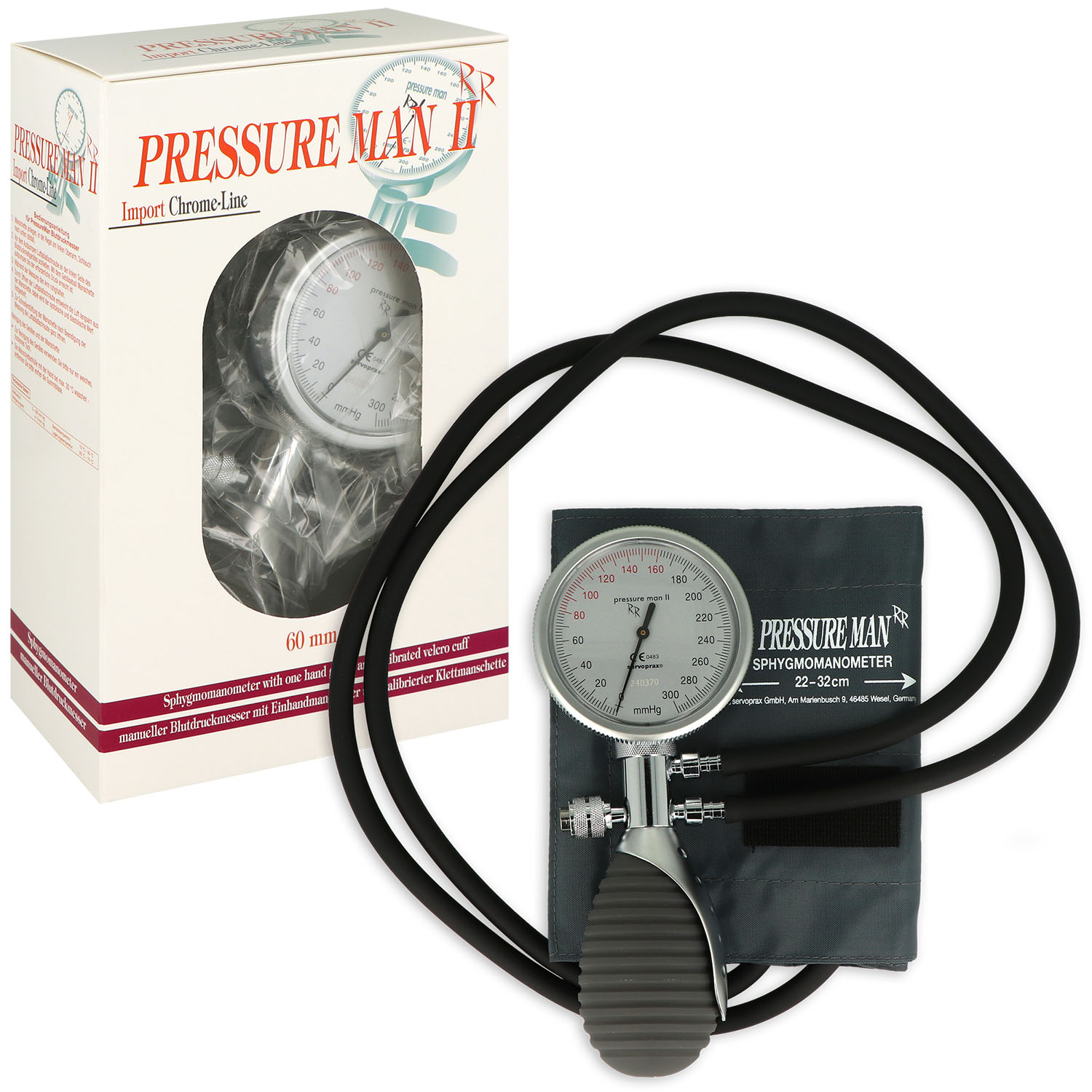 Pressure Man II Chrome Line - 2-Schlauch Blutdruckmesser