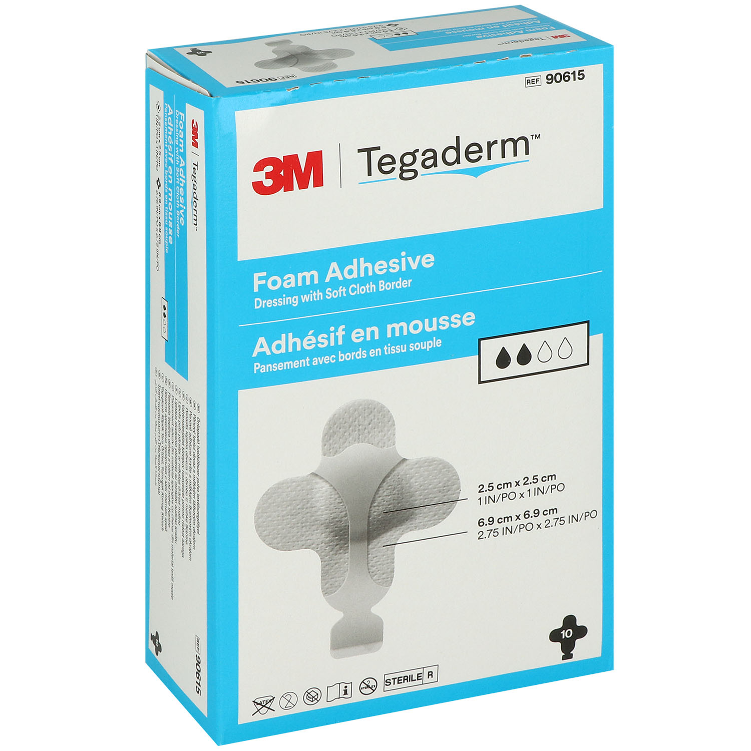 Tegaderm Foam Adhesive 6.9 x 6.9 cm - kreuzform - 10 St.