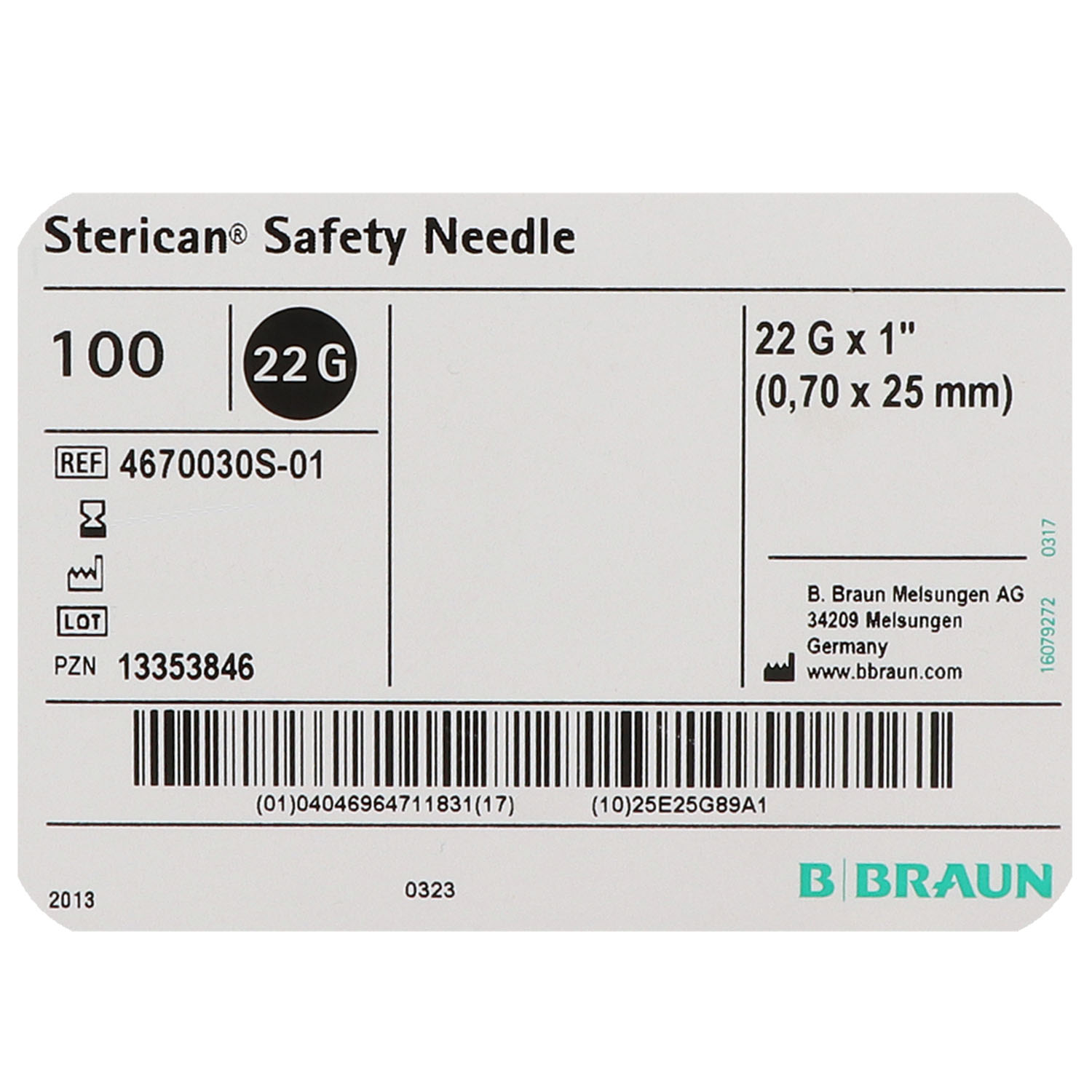 Sterican Safety Sicherheits-Einmalkanülen - 100 St.
