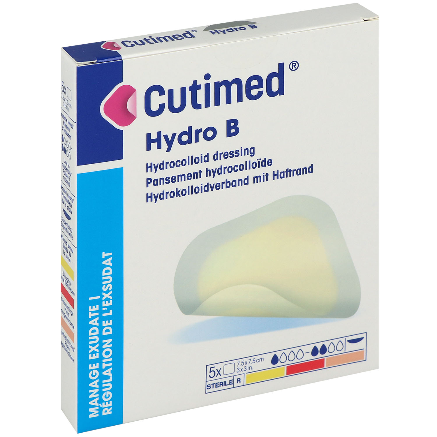 Cutimed Hydro B Sakrum 7.5 x 7.5 cm - 5 St.